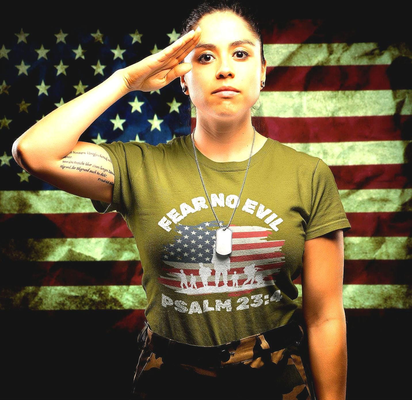 Military Christian Shirt Armed Sercices American Tee Fear No Evil T shirt Gift For Military Men Woman Extra Soft Unisex Soft style T Shirt Graphic Tee – Warm & Stylish · Trending Graphic Apparel
