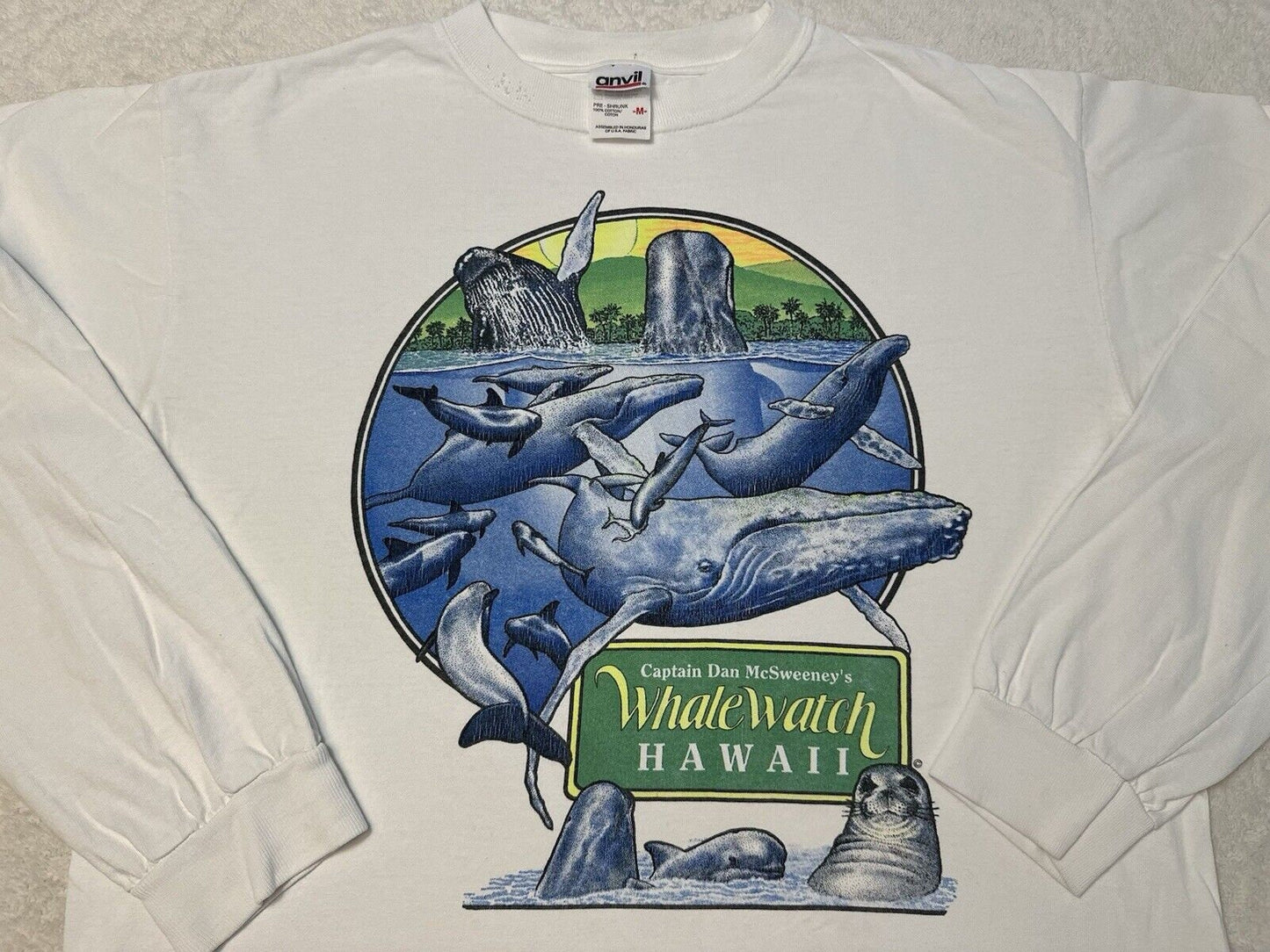 Vintage 2000s Y2K Dan McSweeney39s Whale Watch Hawaii Surf Long Sleeve T Shirt M Graphic Tee – Easygoing Wear · High-Quality Print