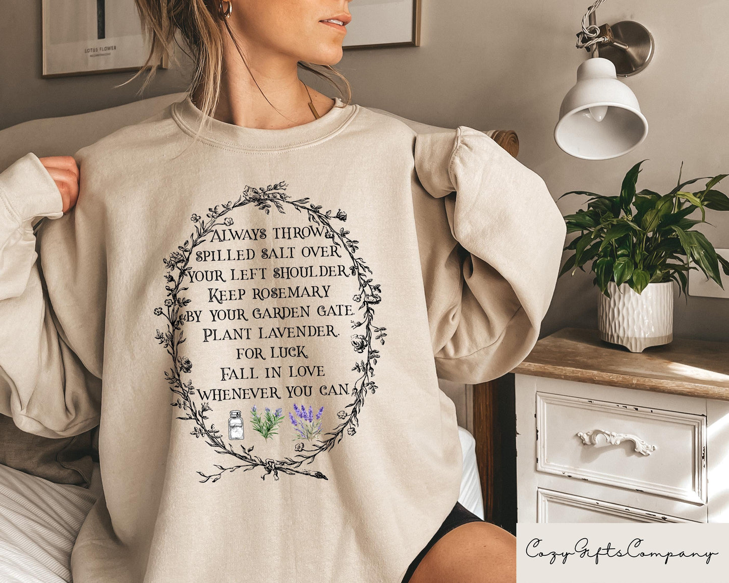 Practical Magic Sweatshirt Salt Rosemary Lavender Love Sweater Halloween Gift Halloween Sweatshirt Witchy Hoodie Hoodie – Warm & Stylish · Must-Have Style
