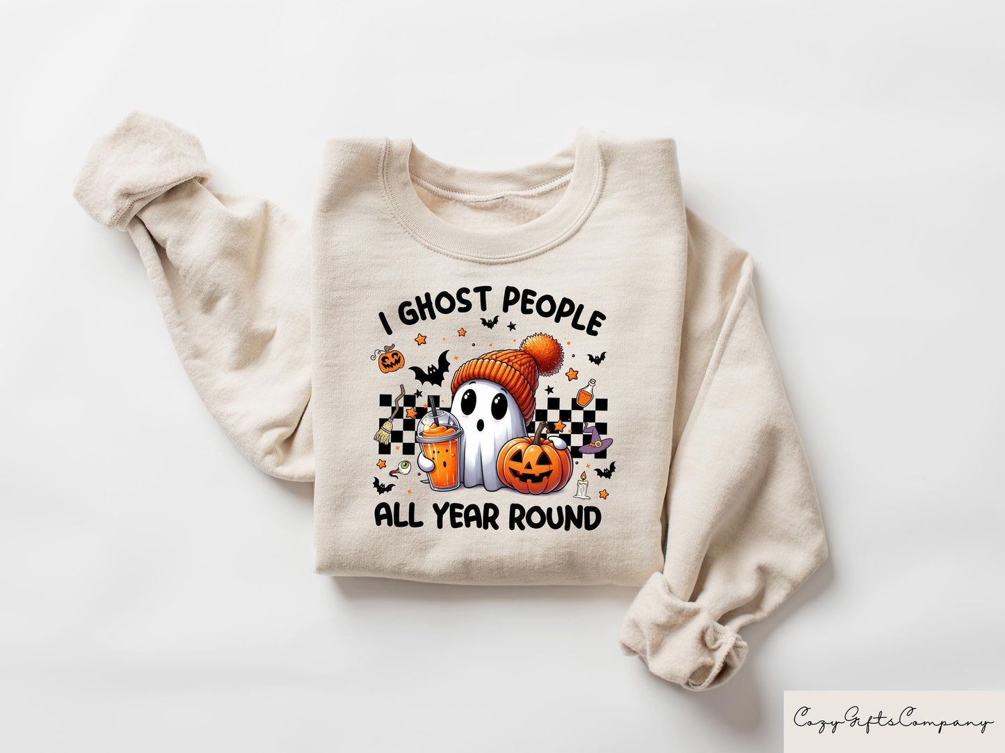 I Ghost People All Year Round Sweatshirt Womens Halloween Tshirt Halloween Crewneck Boo Ghost Hoodie Spooky Season Gift Hoodie – Bold Style · Perfect For Daily Wear