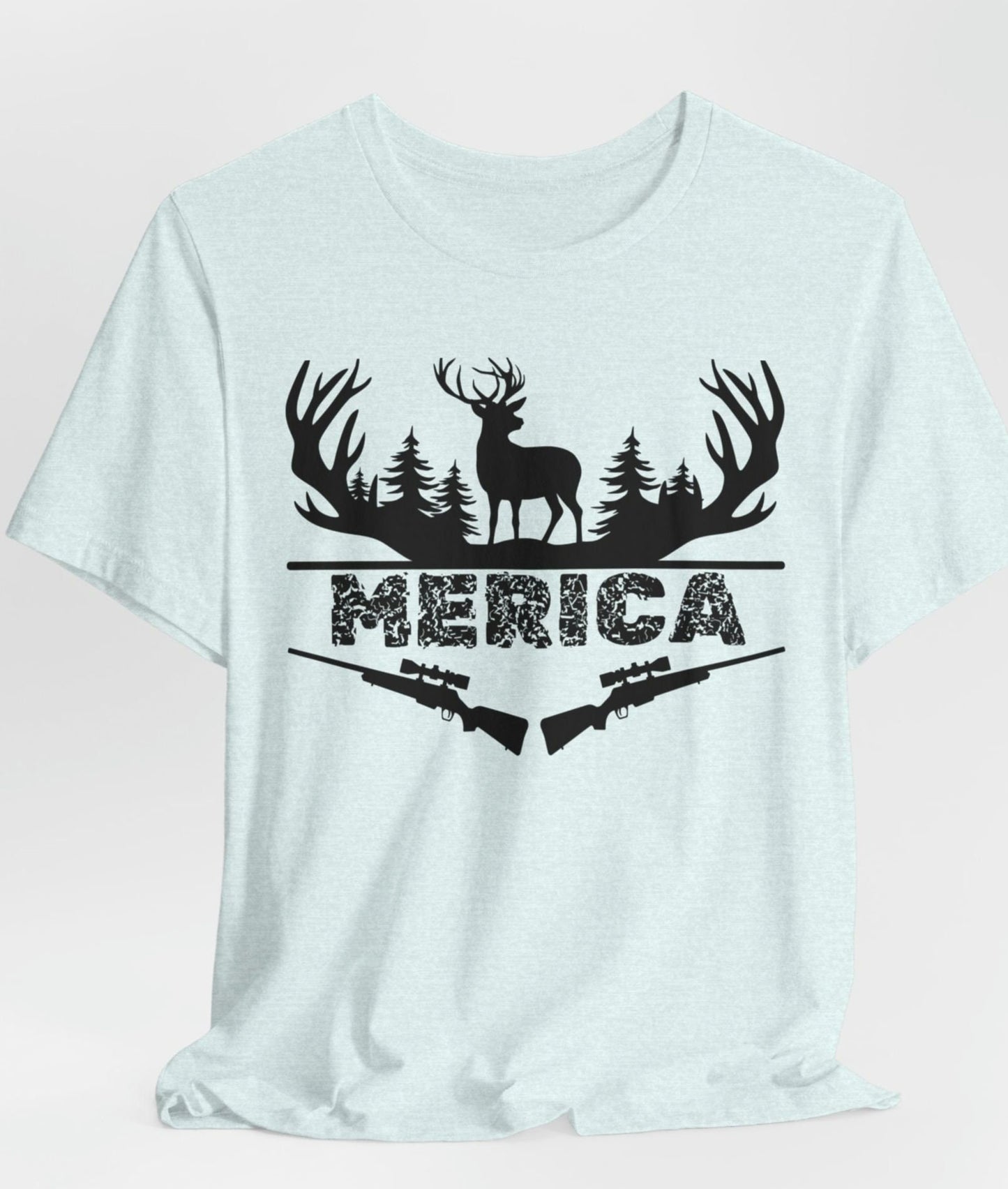 Hunting Shirt Deer Hunt Patriotic Tee For Sportsman USA T Shirt Gift Patriotic Husband Wife High Quality Unisex Jersey Short Sleeve Tee Jersey – Everyday Comfort · Top Pick For Any Outfit