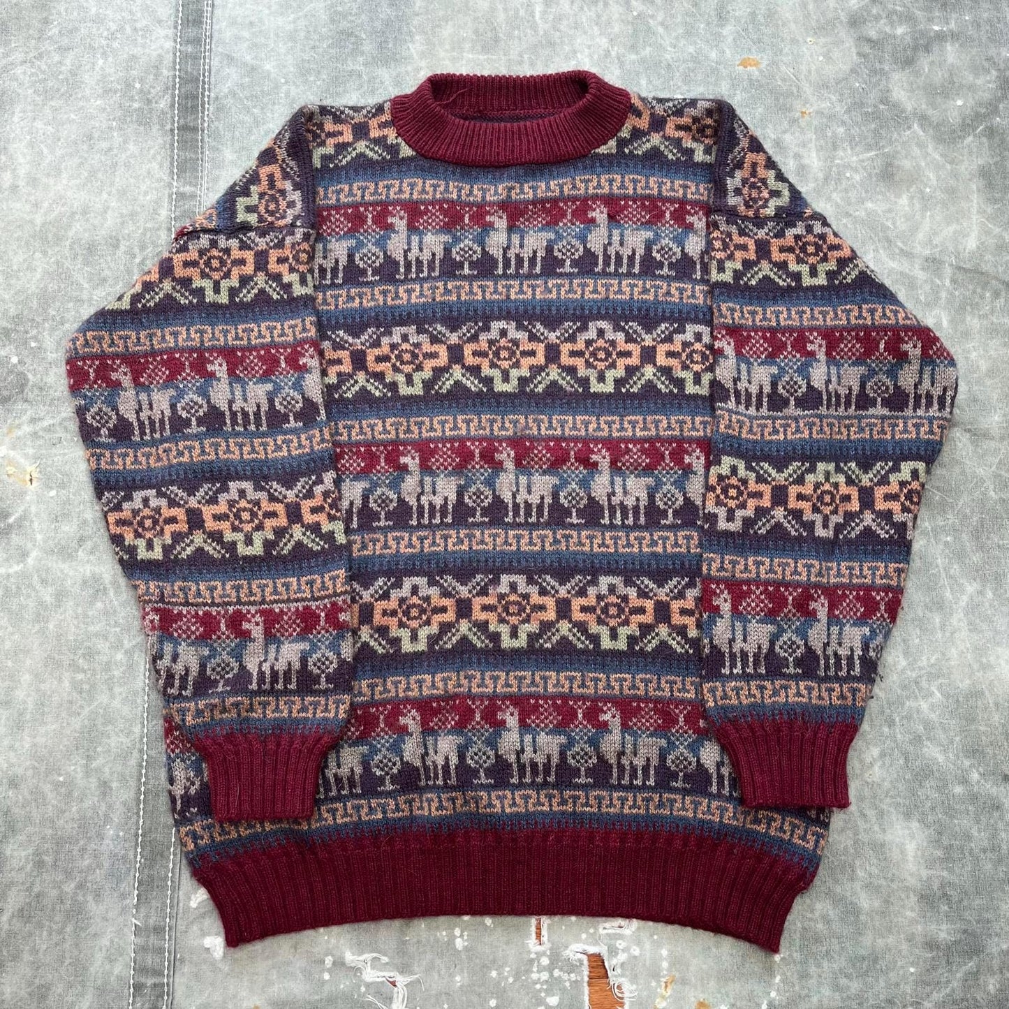 Vintage 1970s Unique Llama Alpaca Aztec Style Sweater Graphic Tee – Easygoing Wear · Great Gift For Fans