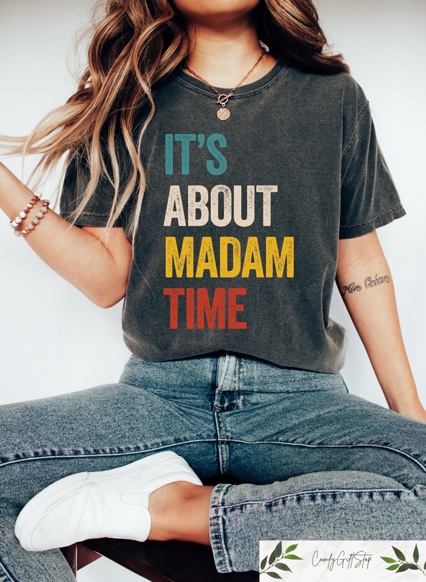 It39s About Madam Time Shirt Kamala Harris 2024 Shirt Election Shirt Vote Shirt Madam President Shirt Feminist Shirt Kamala Harris Gift Graphic Tee – Feel-Good Design · High-Quality Print