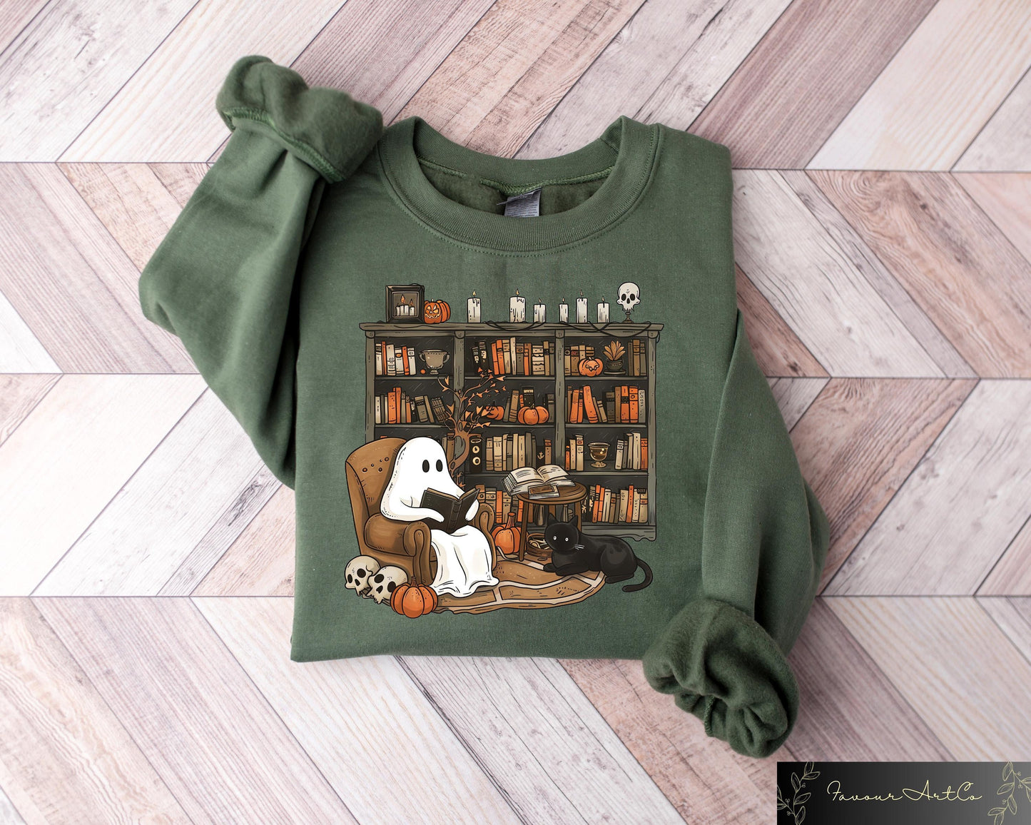 Retro Ghost Reading Books Sweatshirt Librarian Ghost Halloween Tee Halloween Teacher Crewneck Halloween Shirt Teacher Gift Boo School Sweatshirt – Aesthetic Look · Must-Have Style