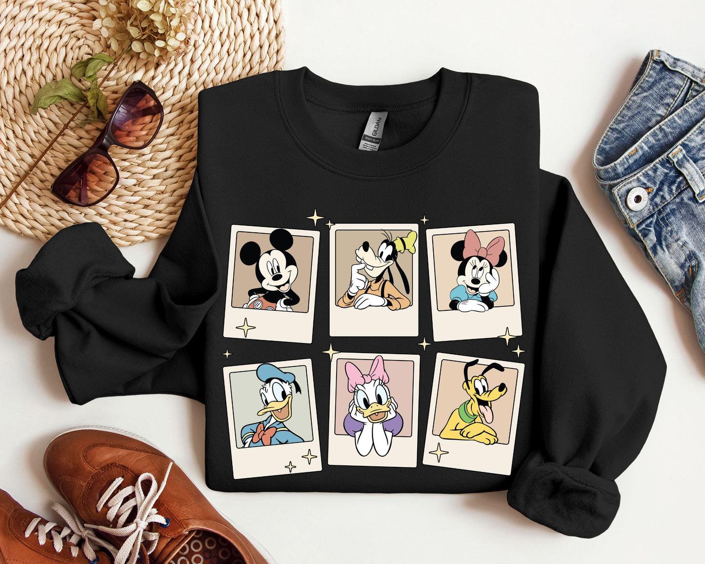 Vintage Disney Mickey Polaroid Sweatshirt Mickey and Friends Shirt Disneyland Sweatshirt Disneyworld Shirt Disney Family Shirts Disney Sweatshirt – Feel-Good Design · Great Gift For Fans