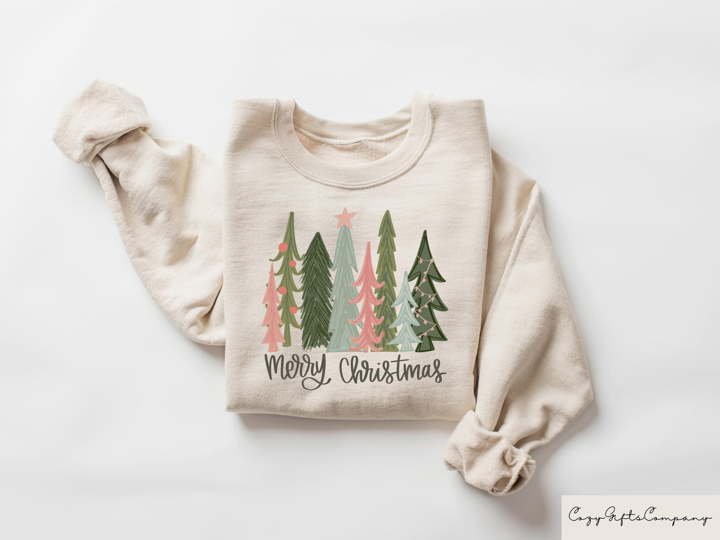 Merry Christmas Tree Sweatshirt Merry Bright Christmas Sweatshirt Christmas Gift Holiday Sweater Womens Christmas Shirt Winter Shirt Sweatshirt – Feel-Good Design · Great Gift For Fans