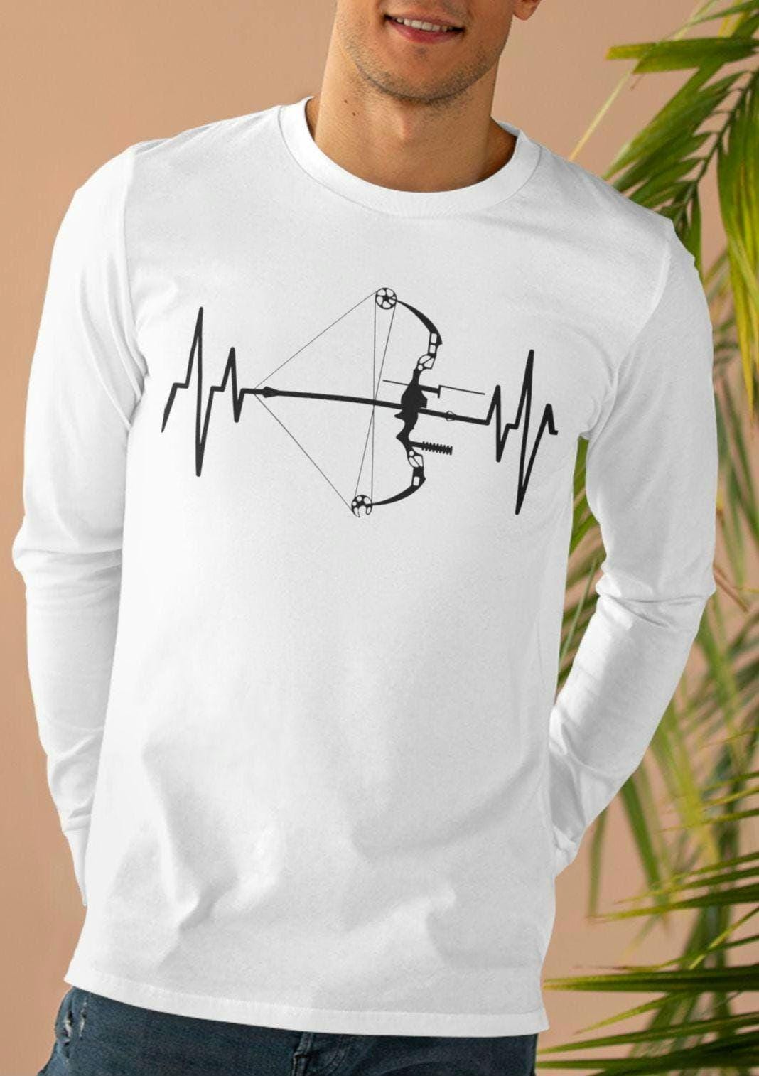 Men39s Archery Shirt Bow Hunting Tee Deer Hunting T Shirt Archery Hunter Long Sleeve Top Hunting Season Apparel Graphic Tee – Bold Style · Great Gift For Fans