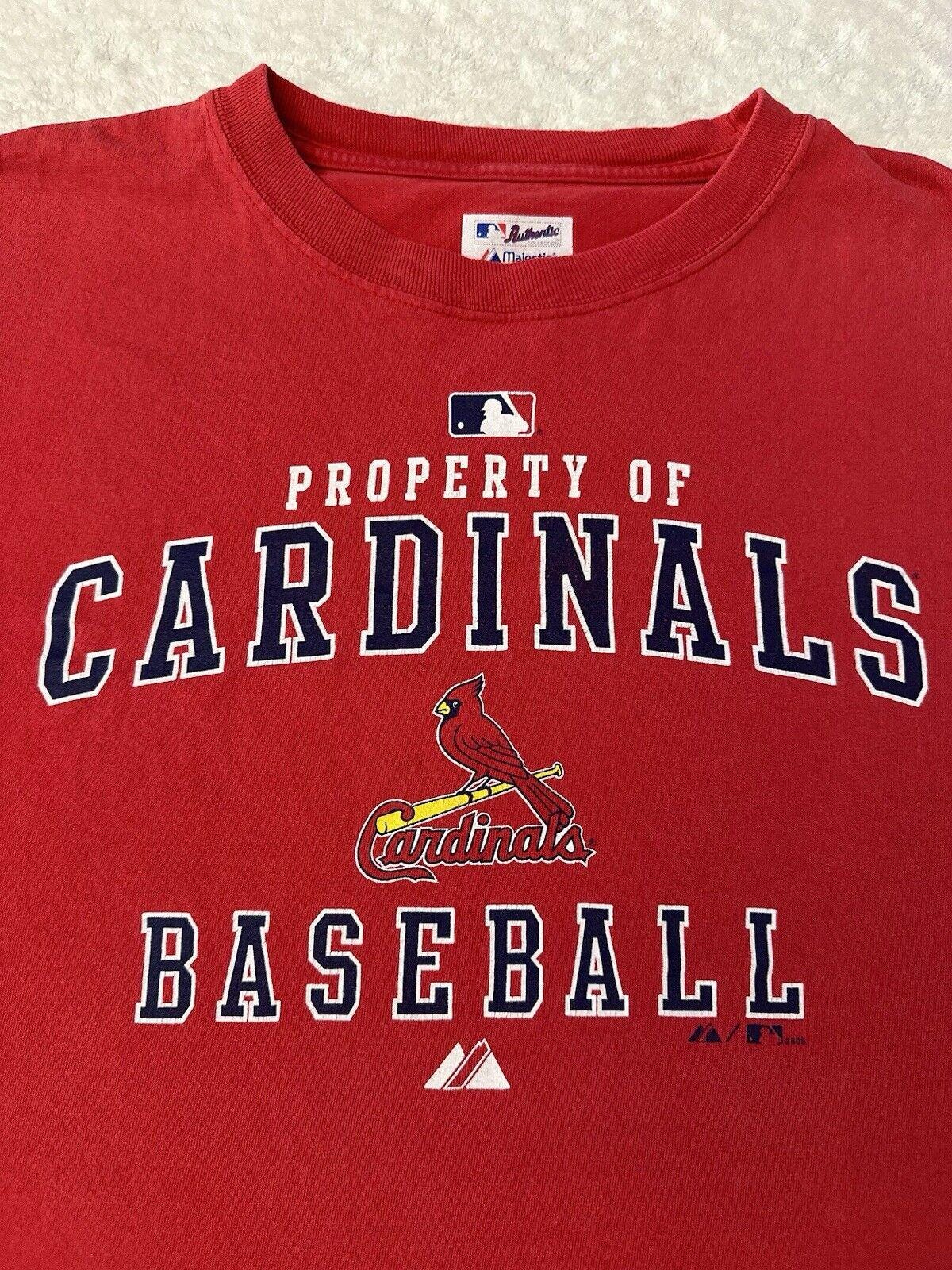 Vintage 2000s Property Of St Louis Cardinals MLB Baseball Majestic T Shirt XL Graphic Tee – Fan Favorite · Trending Graphic Apparel