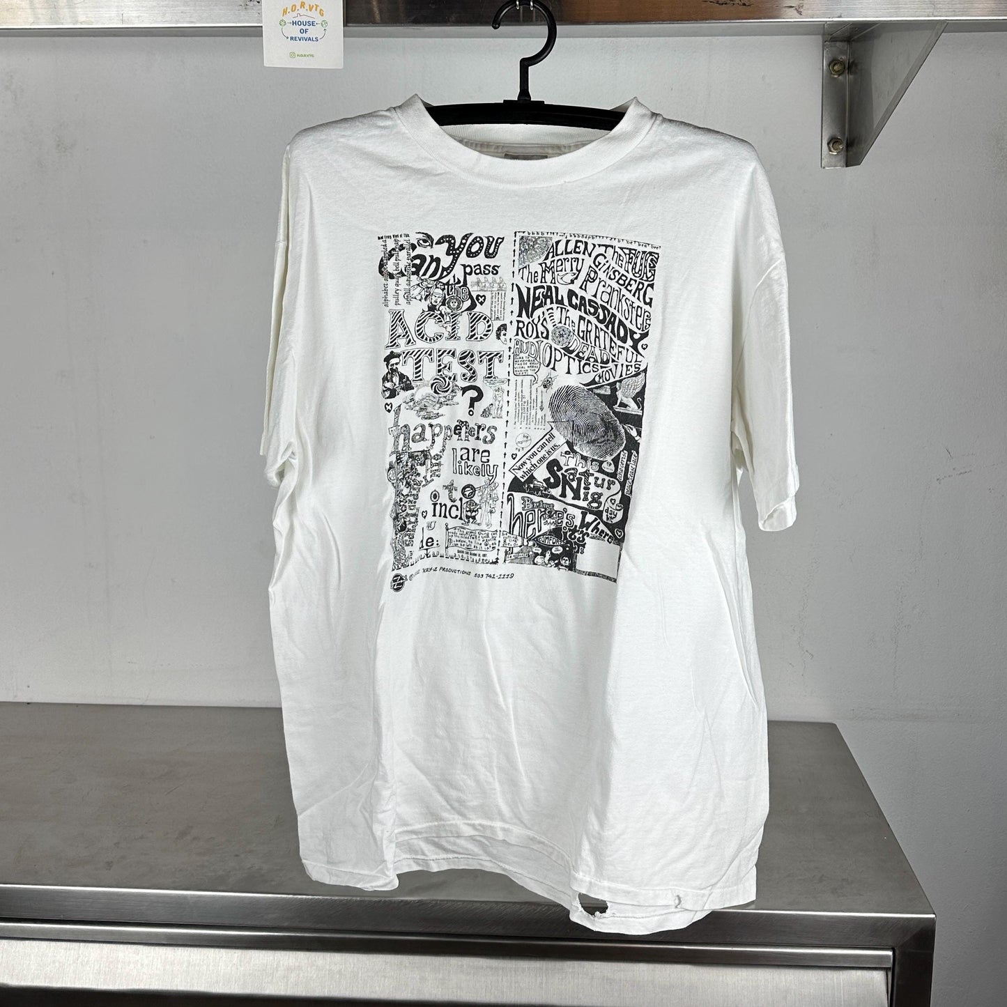 Vintage 1992 Can You Pass the Acid Test Grateful Dead Psychedelic Drug Art single stitch Oneita XL White t shirt Graphic Tee – Cozy Vibes · High-Quality Print