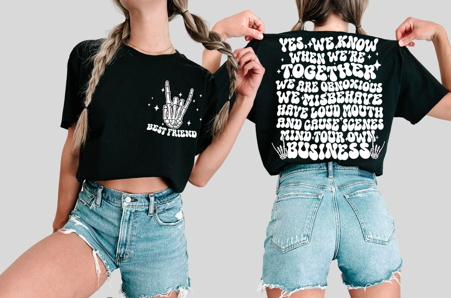 Yes We Aware Of How Obnoxious When We Are Together Shirt Best Friend Shirt Do Not Care Bestie Shirt Couple Shirt Best Friends Gift Tee Graphic Tee – Easygoing Wear · Trending Graphic Apparel