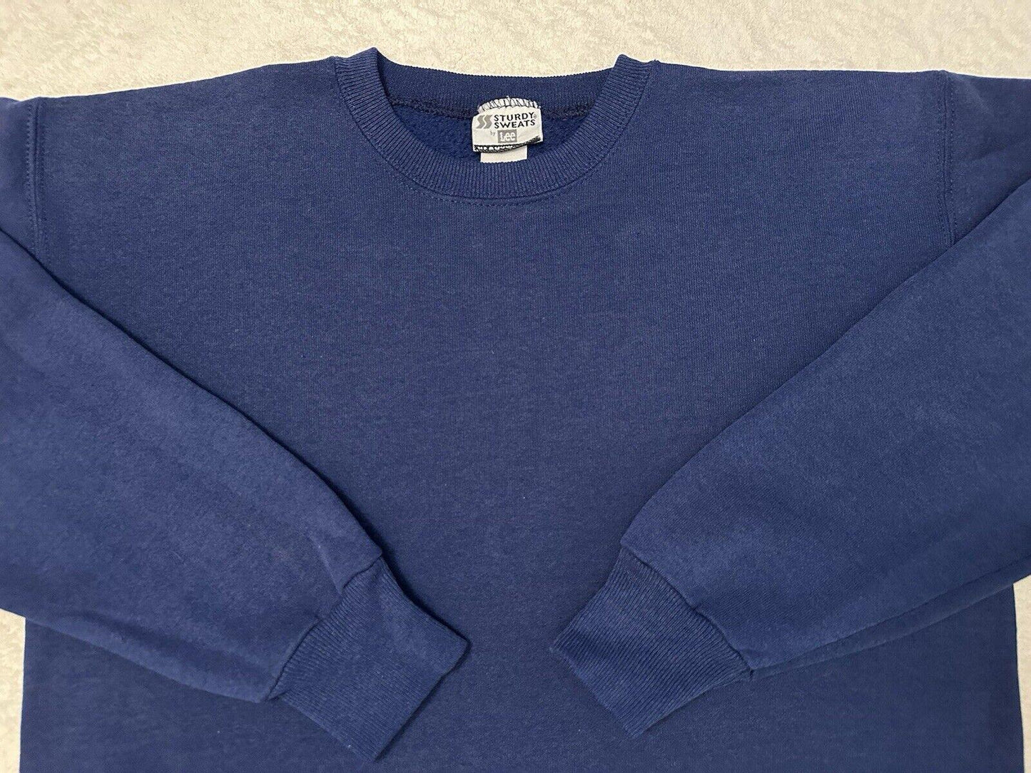 Vintage 1990s 90s Blank Basic Navy Blue Lee Sturdy Sweats Crewneck Sweatshirt M Sweatshirt – Fan Favorite · Trending Graphic Apparel