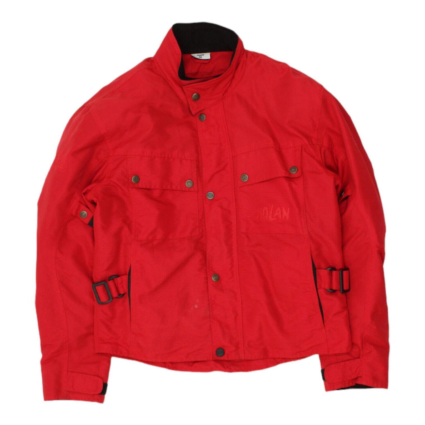 Nolan Mens Red Quilt Lined Motorcycle Jacket Vintage Polyester Biker Gear VTG Graphic Tee – Soft Feel · Must-Have Style