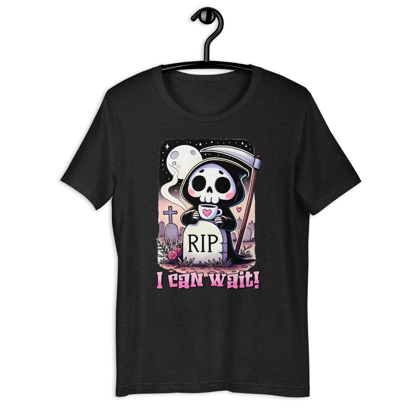 I Can Wait Halloween Reaper RIP Unisex t shirt Graphic Tee – Easygoing Wear · Trending Graphic Apparel