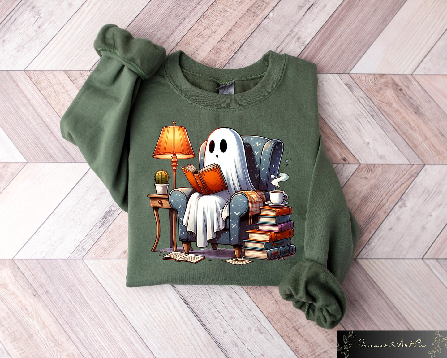 Halloween Reading Sweatshirt Retro Ghost Reading Books Ghost Library Shirt Book Lover Gift Teacher Halloween Tee Trendy Halloween Gift Sweatshirt – Fan Favorite · Perfect For Daily Wear