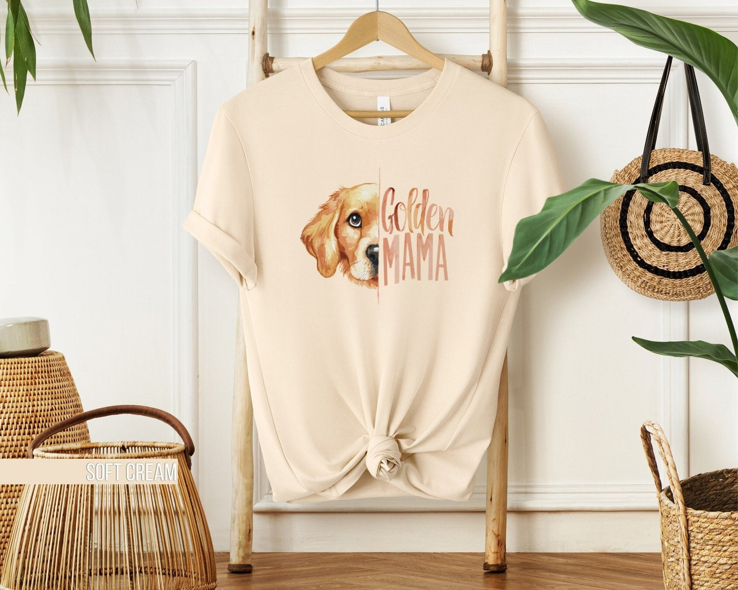 Cute Golden Retriever Mom T Shirt Golden Mama Dog Lover Tee Pet Owner Gift Gift for Her Cozy Women Crewneck Graphic Tee – Feel-Good Design · Perfect For Daily Wear