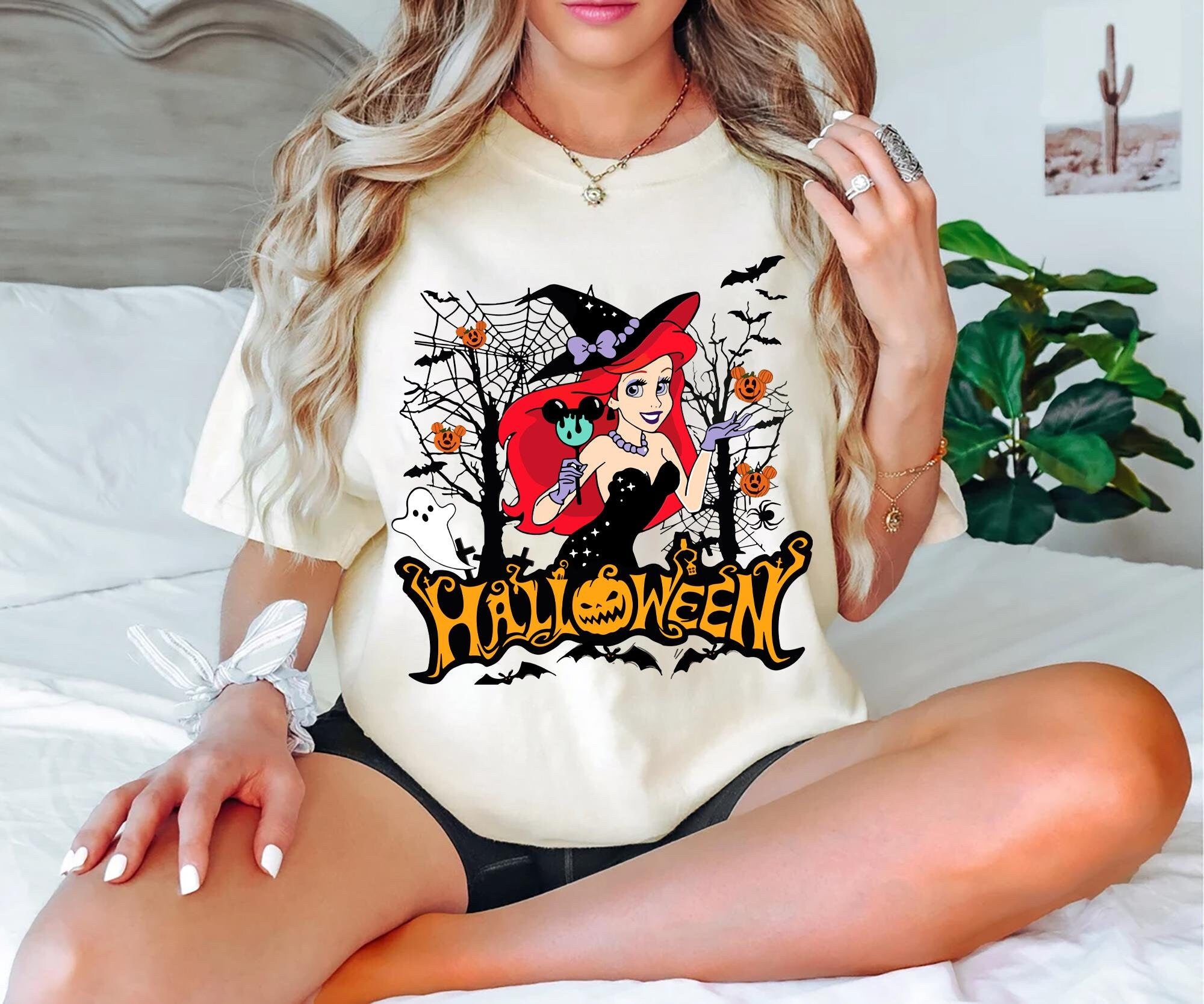 Halloween Princess Shirt Princess characters Halloween Witchy Shirt Disney Princess Gift Halloween Princess Shirt Graphic Tee – Warm & Stylish · Great Gift For Fans