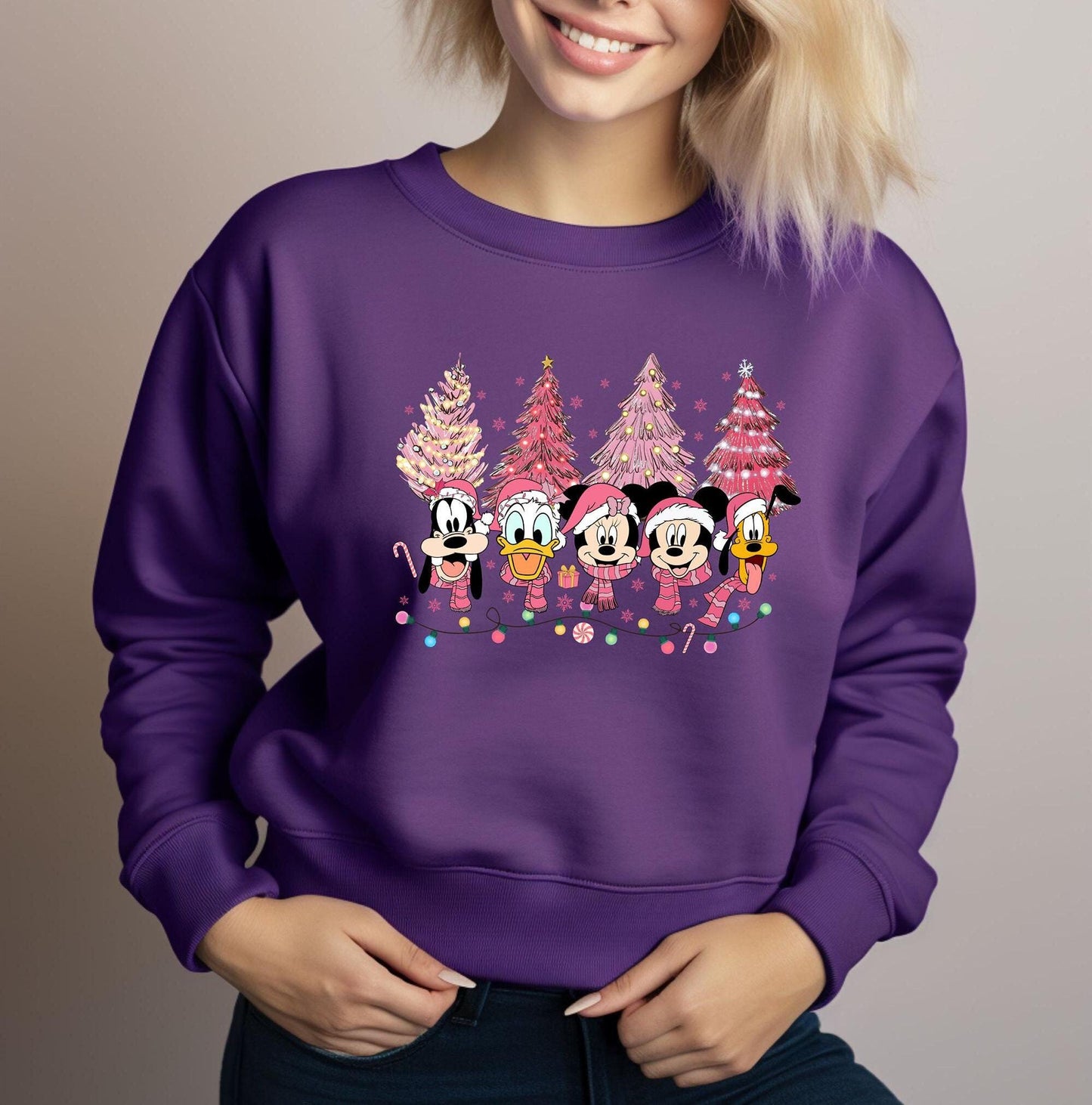 Mickey and Friends Disney Christmas Sweatshirt Mickey39s Very Merry Christmas Shirt Pink Christmas Tree Sweatshirt Disney Christmas Apparel Sweatshirt – Feel-Good Design · Must-Have Style