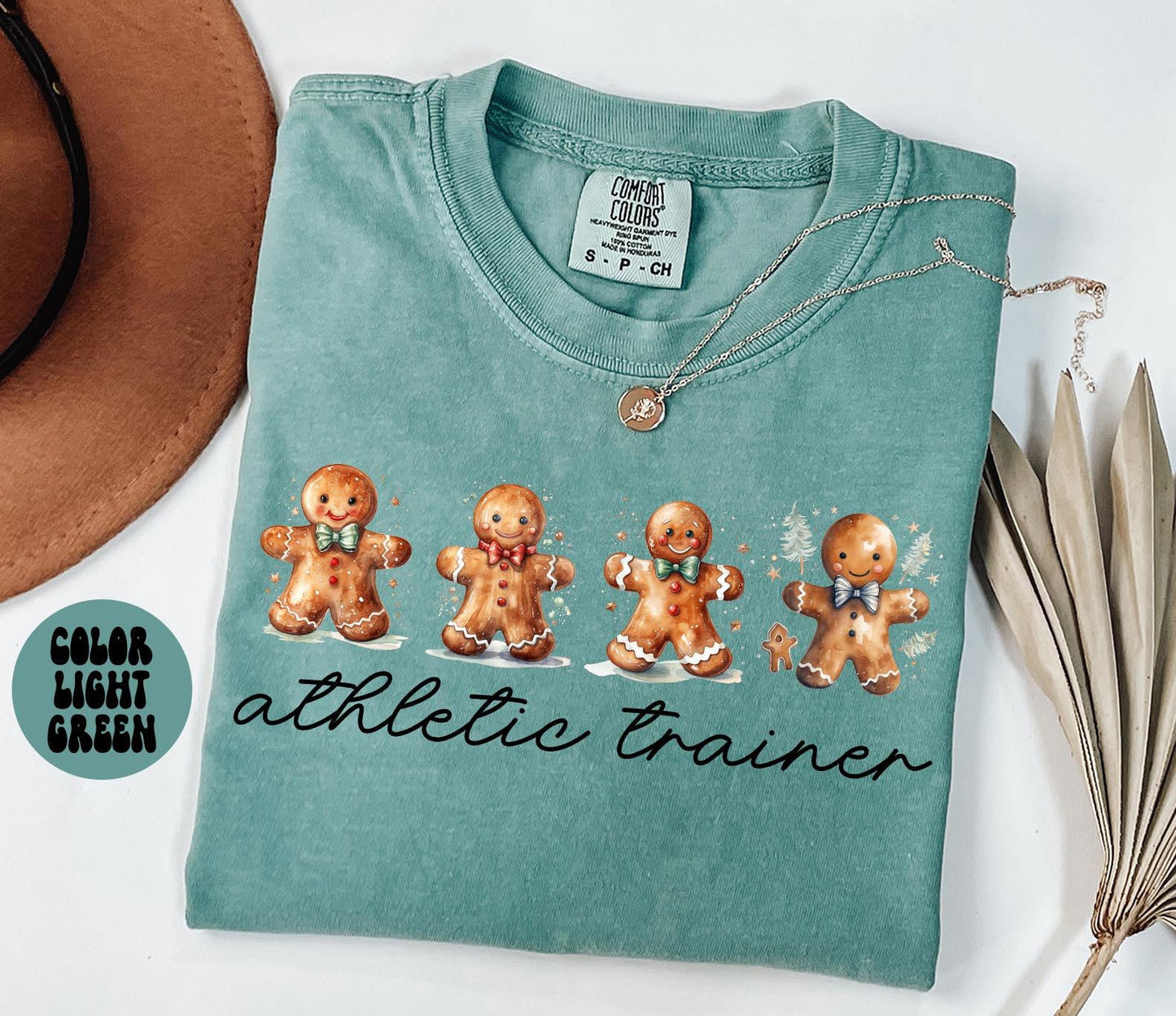 Athletic Trainer Shirt Christmas Shirt Gifts Gingerbread Man Shirt Comfort Colors Tshirt Crewneck Tee Crew Neck Men Women Graphic Tee – Premium Graphic · High-Quality Print