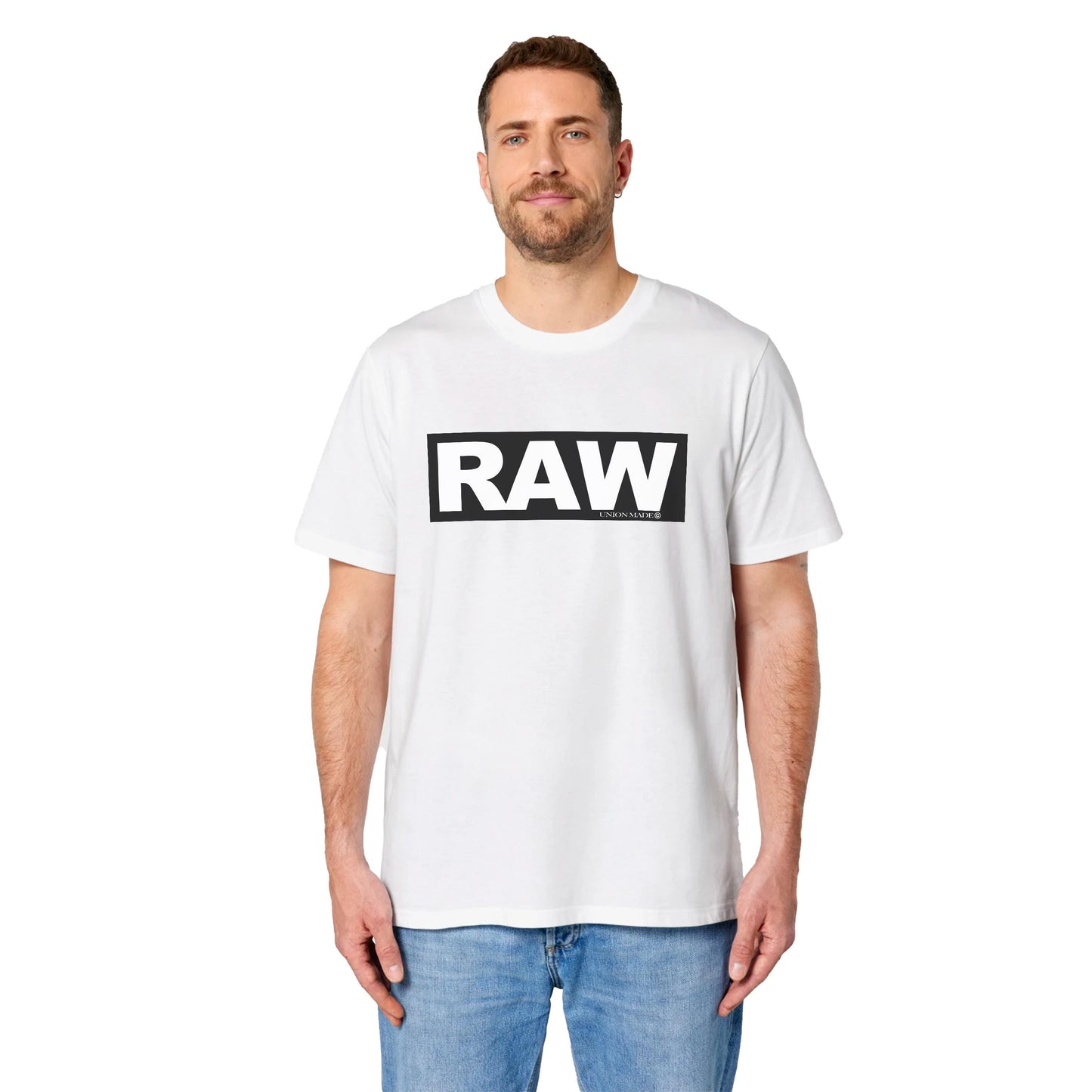 Union Made Raw Denim Original Raw Unisex Casual Crew Neck T Shirt Graphic Tee – Easygoing Wear · Must-Have Style