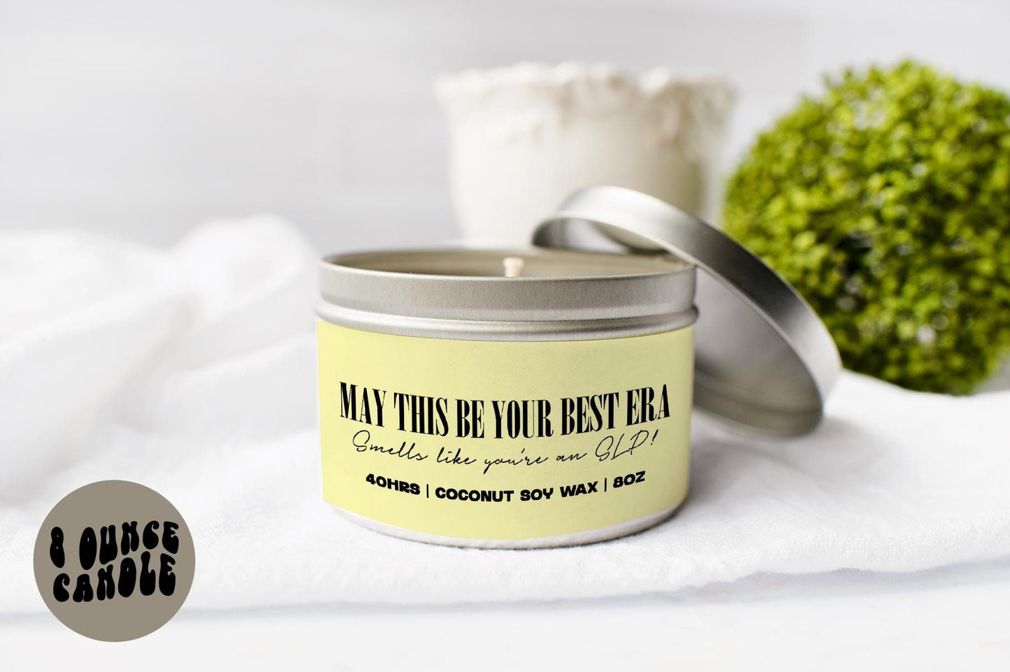 SLP Era Speech Language Pathologist Candle Gifts Tin Coconut Soy Wax Scented Aromatherapy Vanilla Coffee Home Office Decor Graphic Tee – Feel-Good Design · Perfect For Daily Wear