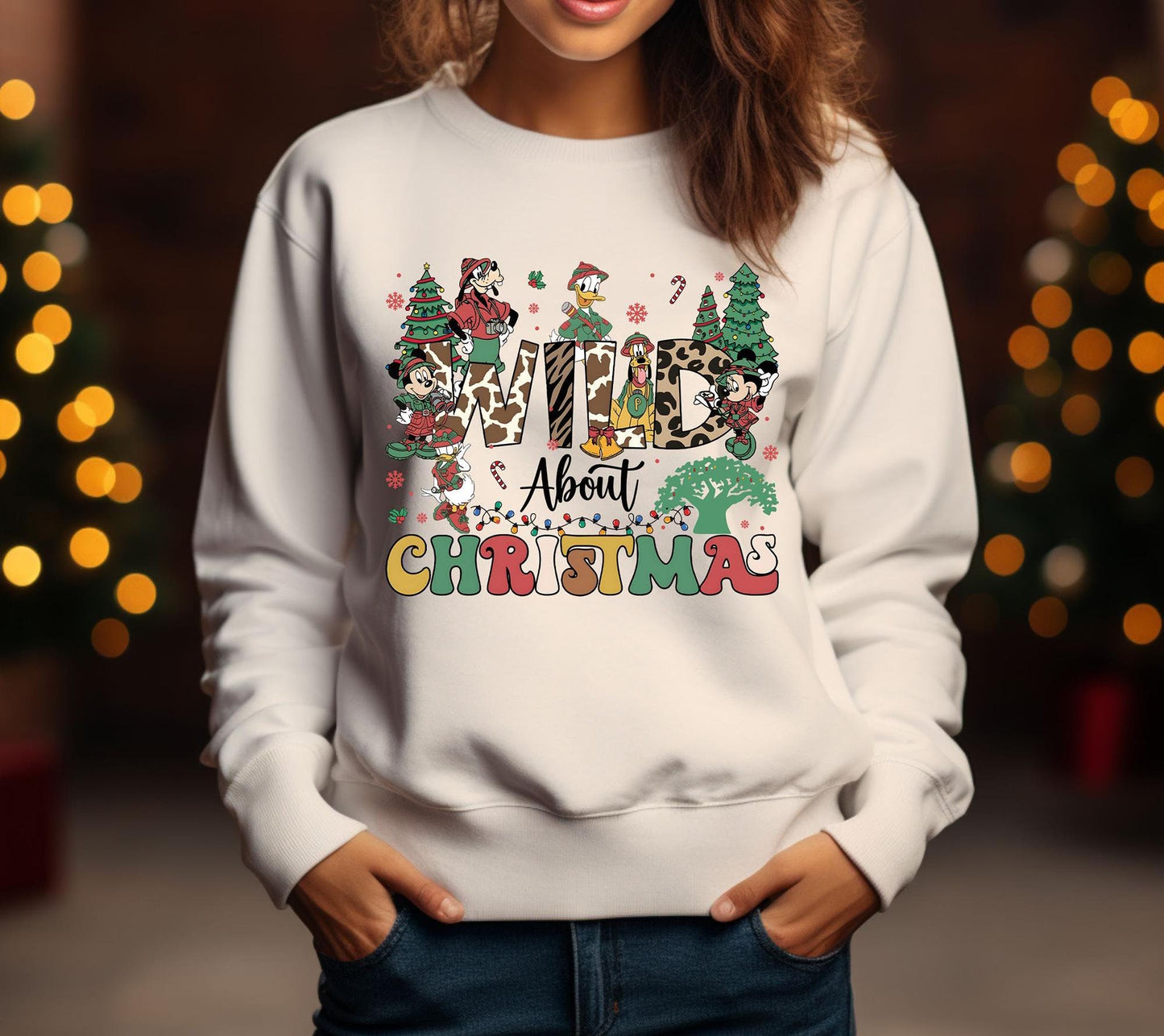 Wild about Christmas Disney Animal Kingdom Christmas Shirt Mickey Friends Christmas Safari ModeChristmas ShirtDisney Trip Graphic Tee – Cozy Vibes · Perfect For Daily Wear