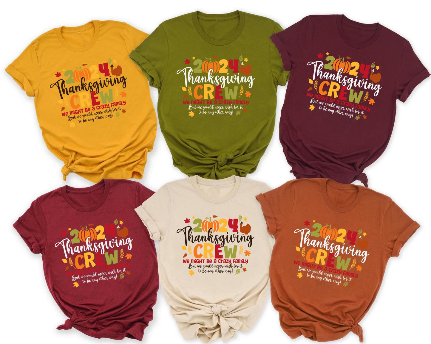 Family Thanksgiving 2024 Shirts Thanksgiving 2024 Thanksgiving Crew Family Thanksgiving Shirt Thanksgiving Group Matching Family Shirts Graphic Tee – Soft Feel · Perfect For Daily Wear