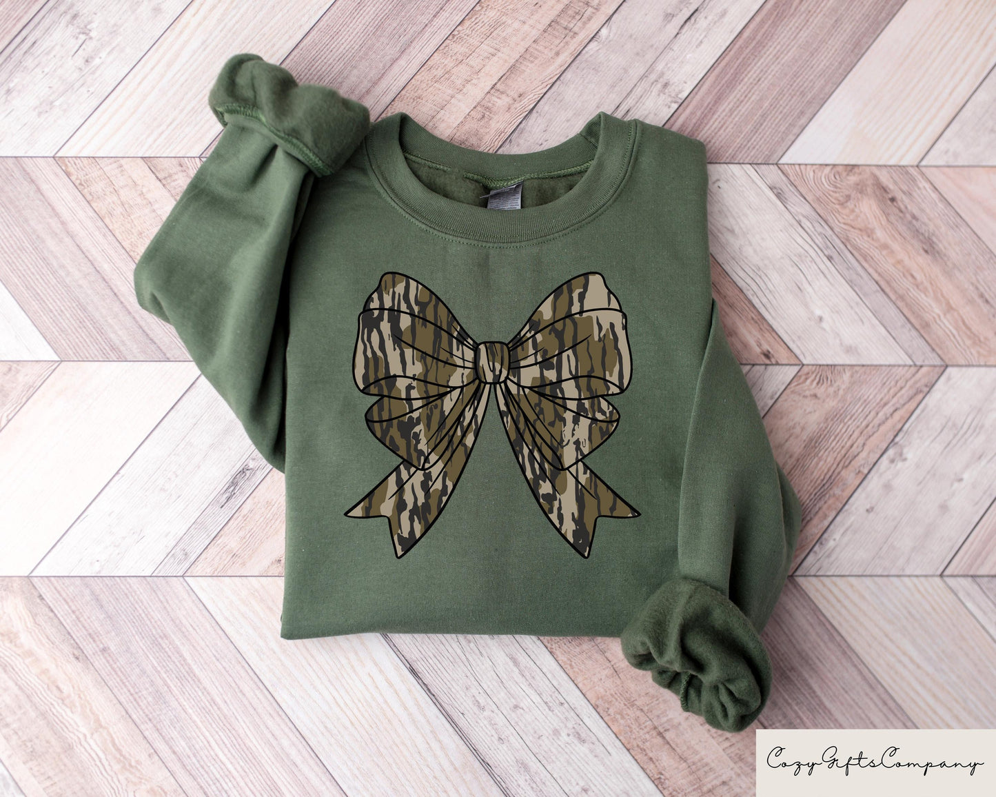 Camo Bow Sweatshirt Camo Coquette Bow Shirt Duck Hunting Shirt Old School Camo Tee Fall Shirt Women39s Camouflage Bow Shirt Camo Gift Sweatshirt – Aesthetic Look · Perfect For Daily Wear