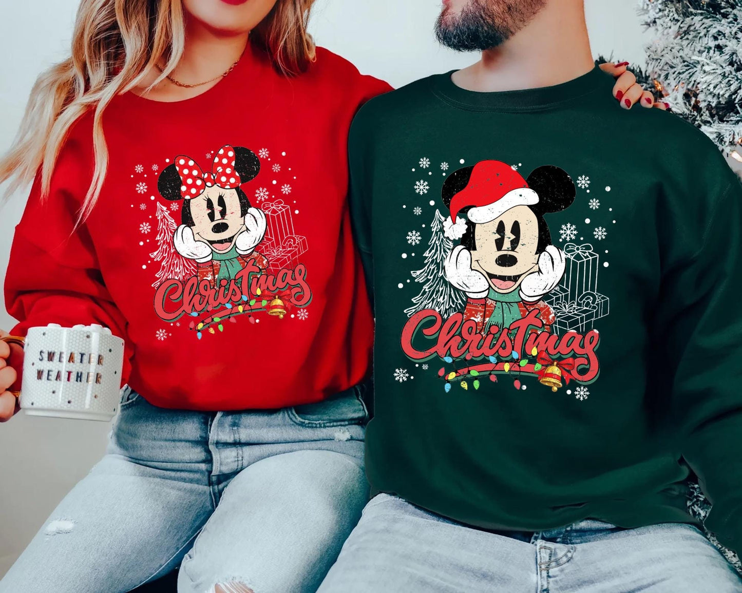 Disney Couple Christmas Sweatshirt Matching Christmas Disney shirts Couples Christmas Shirts Christmas Family shirtsDisneyland Christmas Sweatshirt – Everyday Comfort · Great Gift For Fans