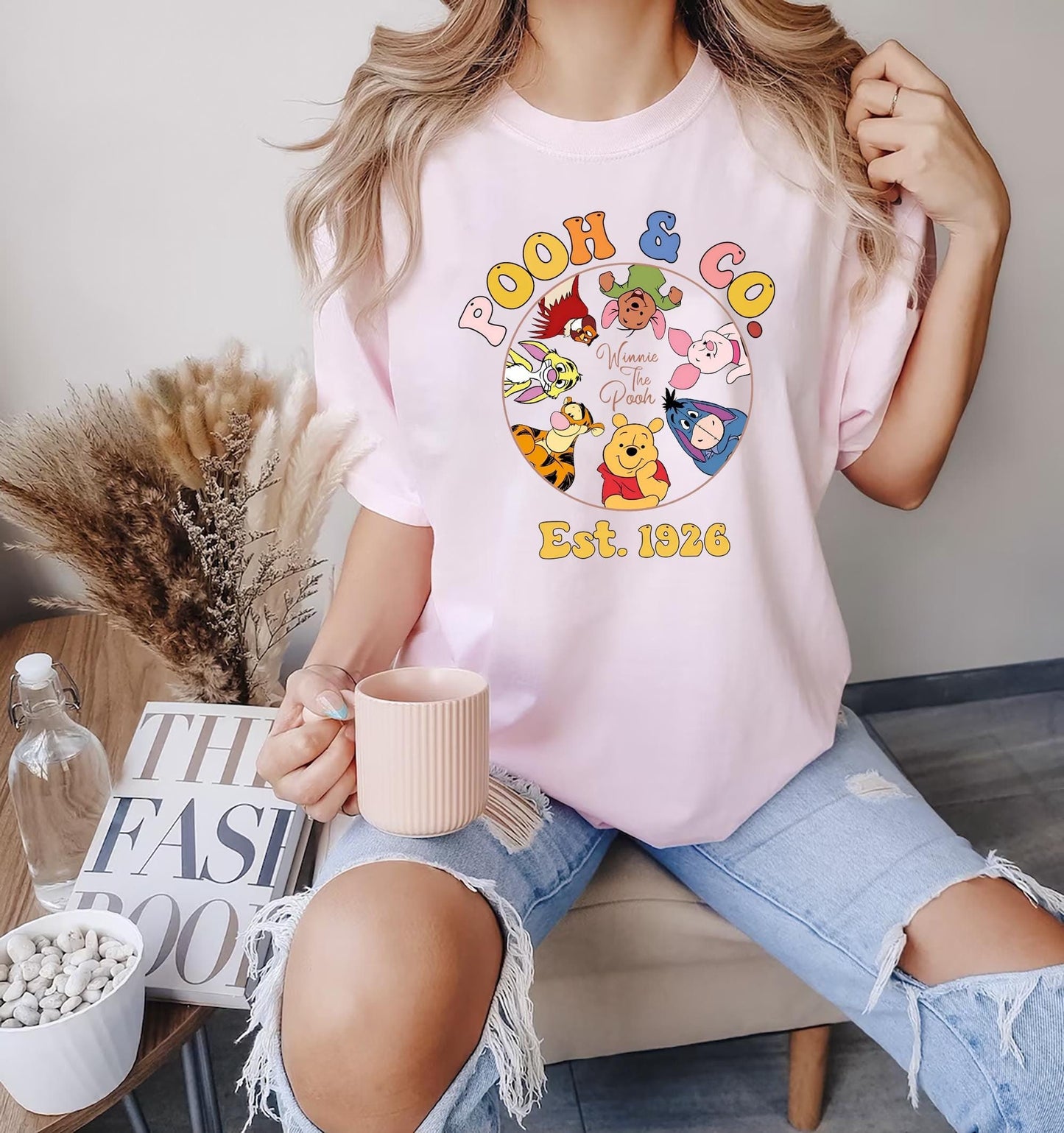 Pooh Co Winnie the Pooh T Shirt Pooh Tigger Piglet Eeyore and Friends Classic Disney Character Tee for Family Trips Gifts and Disney Fans Graphic Tee – Fan Favorite · Perfect For Daily Wear