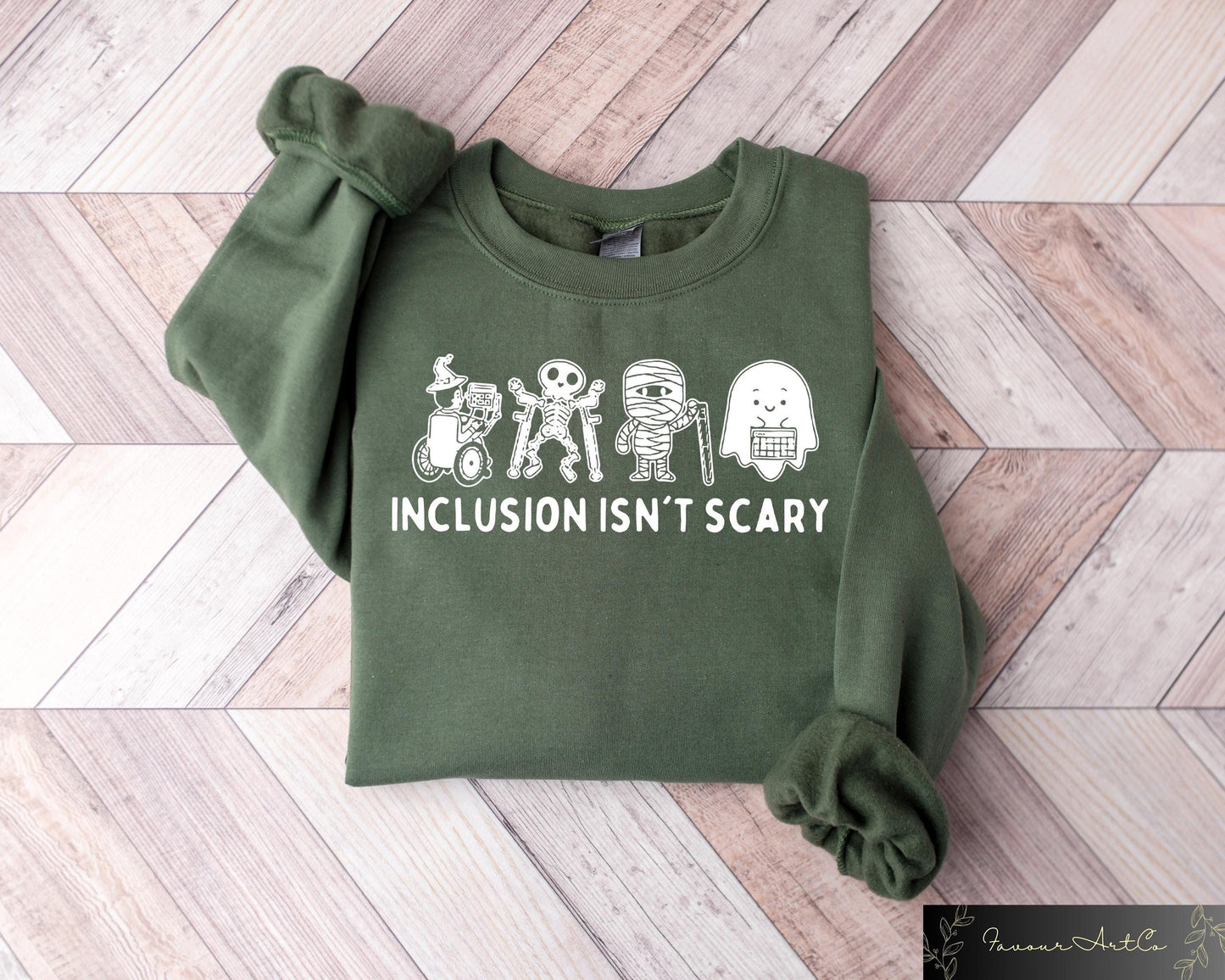 Retro Comfort Inclusion Isn39t Scary Halloween Shirt SLP Halloween Sweatshirt Halloween Sped Teacher Tshirt Inclusion Awareness Gift Sweatshirt – Fan Favorite · Perfect For Daily Wear