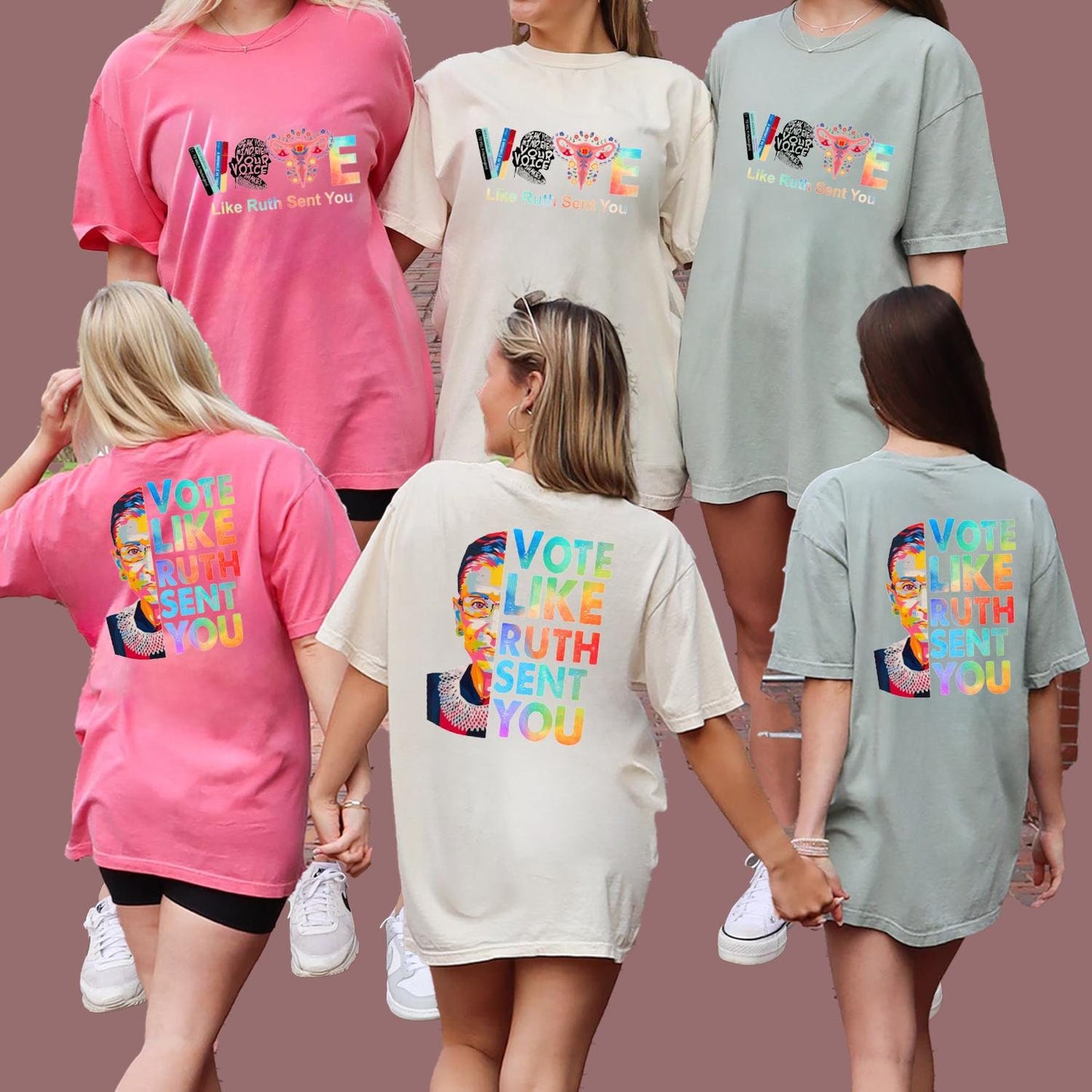 Vote like ruth sent you T shirt Election Shirt Inspirational Quote Tee Supreme Court Justice Graphic Shirt Feminist Empowerment Top Graphic Tee – Fan Favorite · Great Gift For Fans