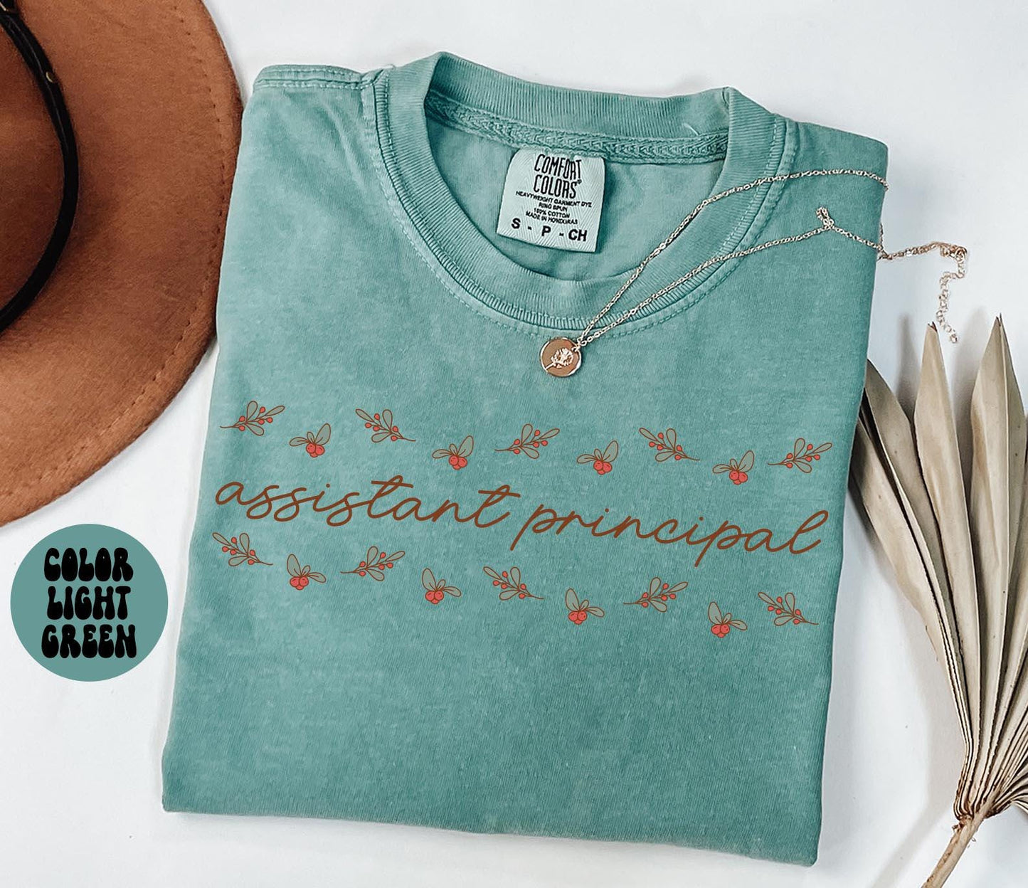 Assistant Principal Christmas Shirt Assistant Principal Shirt Gifts Holly Shirt Comfort Colors Tshirt Crewneck Tee Women Graphic Tee – Bold Style · Top Pick For Any Outfit