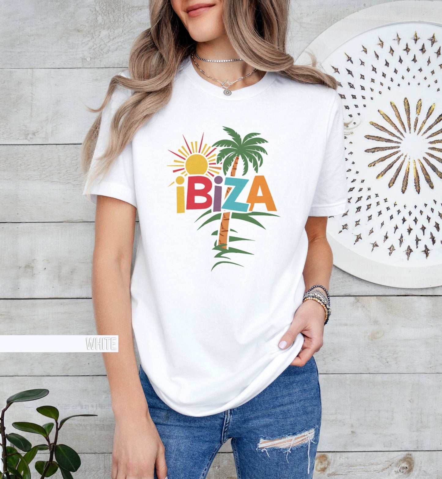 Ibiza Vacation T Shirt Summer Holiday Tee Beach Trip Shirt Palm Tree Sun Graphic Relaxed Beachwear Casual Summer Top Graphic Tee – Soft Feel · Great Gift For Fans