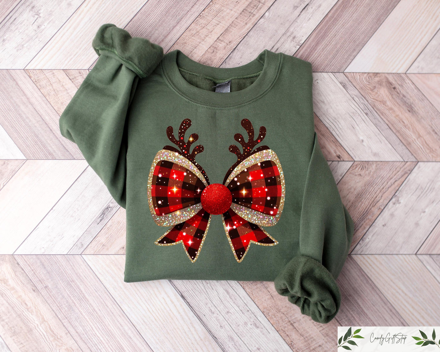 Christmas Reindeer Coquette Bow Sweatshirt Christmas Retro Sweater Cute Christmas Reindeer Tshirt Christmas Gift Womens Christmas Shirts Sweatshirt – Warm & Stylish · Top Pick For Any Outfit