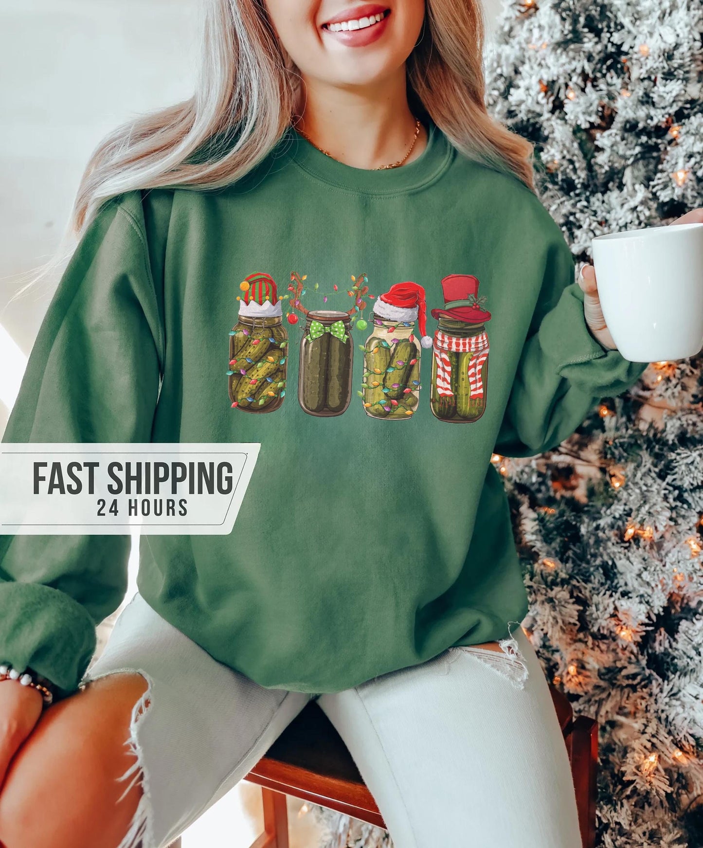 Christmas Pickle Sweatshirt Vintage Pickle Shirt Canning Season Sweatshirt Holiday Shirt Pickle Lover Gift Christmas Sweatshirt Sweatshirt – Everyday Comfort · Trending Graphic Apparel