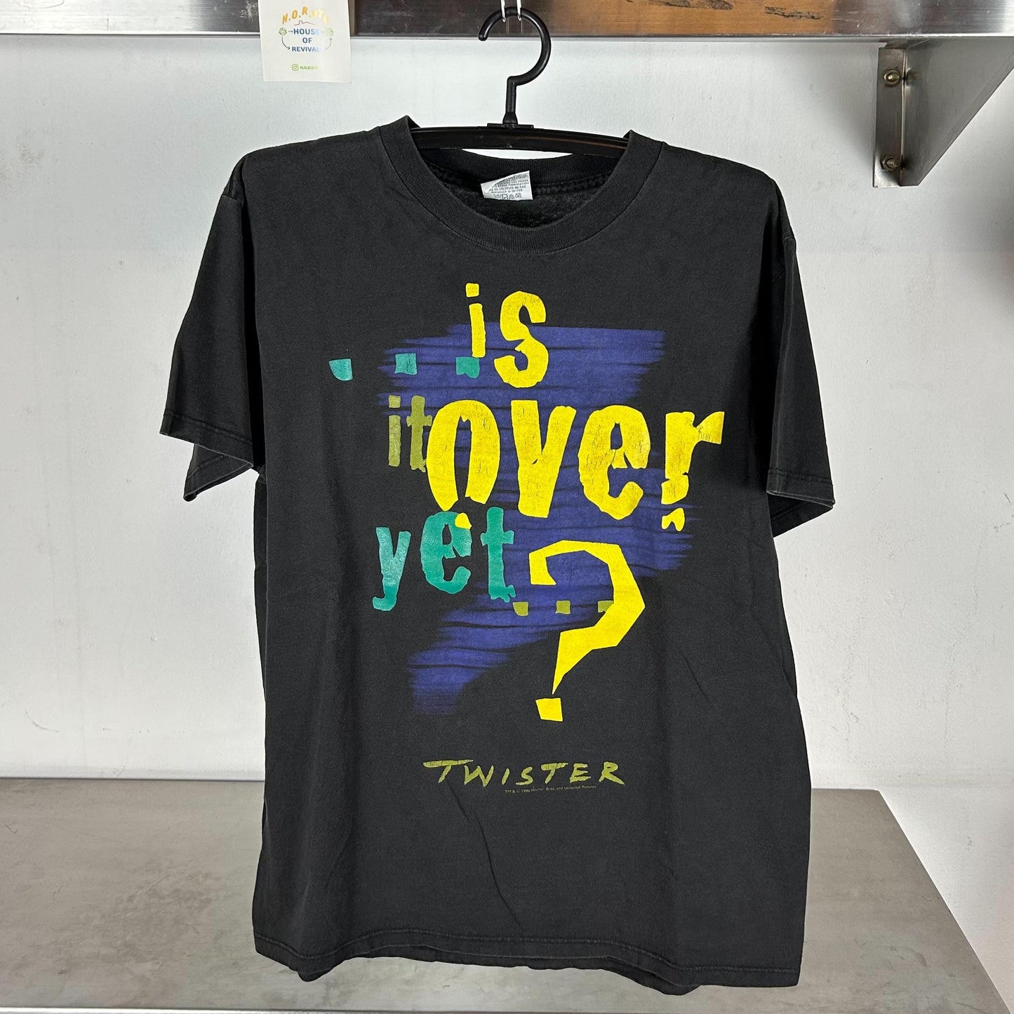 Vintage 1996 Twister Is it Over Yet Movie Warner Bros Promo Large T shirt Vintage Movies Tees Movies Tshirts Vintage T shirts Graphic Tee – Cozy Vibes · High-Quality Print