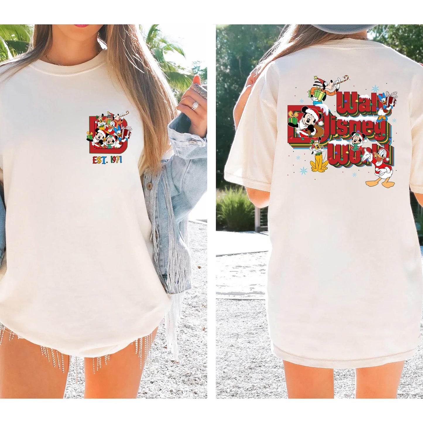 Walt Disneyworld Character Disney Merry Christmas ShirtChristmas Mickey And Friends ShirtChristmas Tree TeeHoliday Season Graphic Tee – Soft Feel · Perfect For Daily Wear