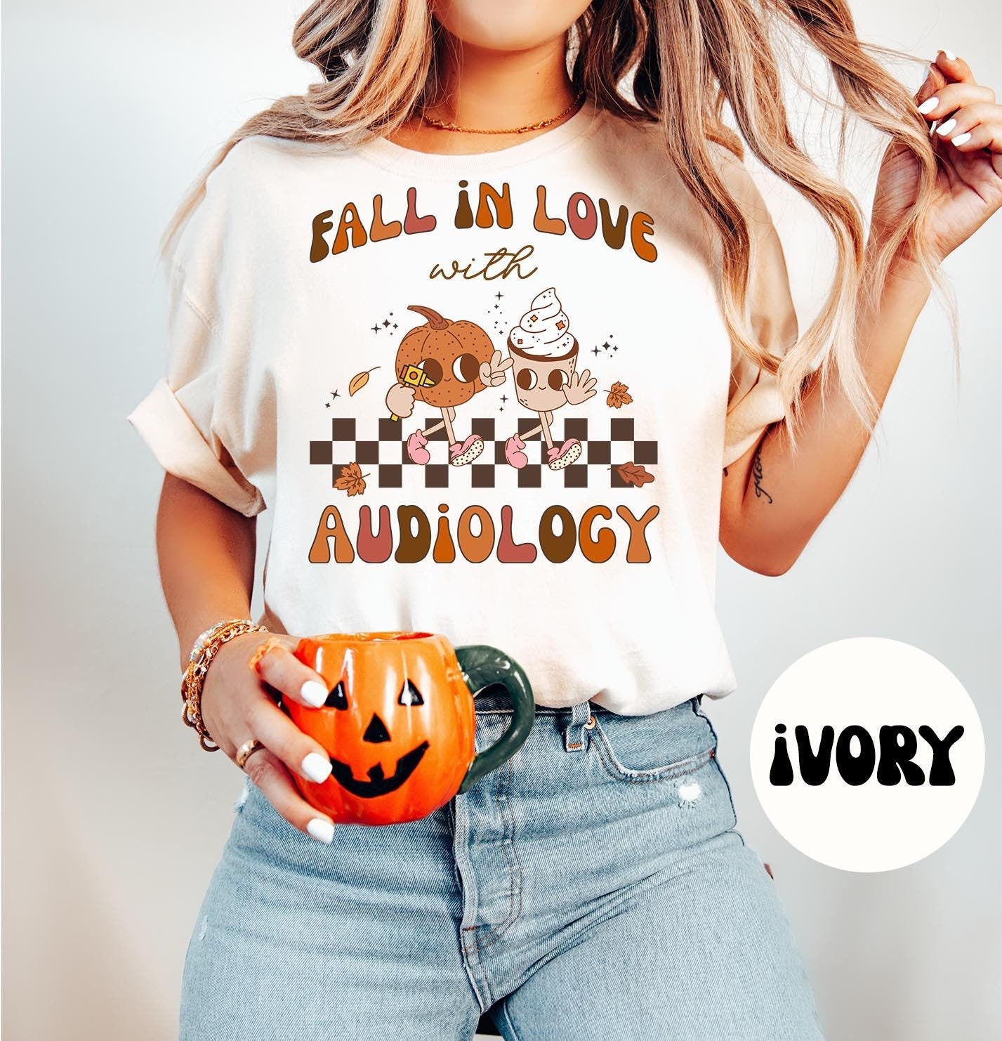 Audiology Audiologist Groovy Pumpkin Retro Shirt Gifts Fall Shirt Comfort Colors Autumn Tshirt Crewneck Tee Crew Neck Men Women Graphic Tee – Feel-Good Design · Great Gift For Fans