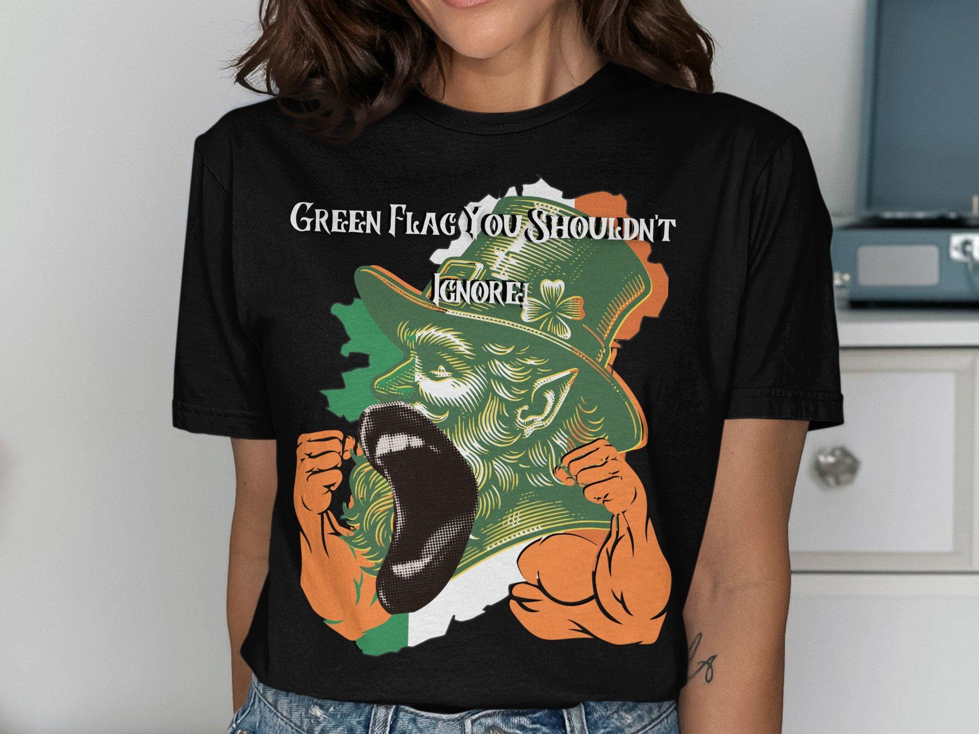 Green Flag You Shouldn39t Ignore Graphic Tee St Patrick39s Day T shirt Irish Pride Unisex TopAngry Leprachaun Shirt Graphic Tee – Warm & Stylish · Great Gift For Fans