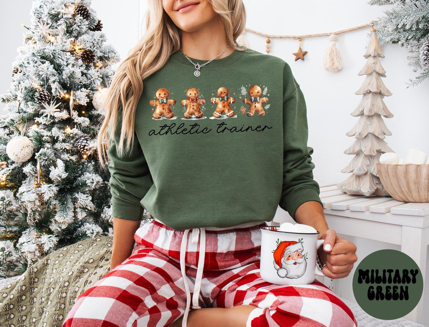 Athletic Trainer Sweatshirt Athletic Trainer Christmas Sweatshirt Gifts for Her Gingerbread Man Crewneck Funny Sweater Shirt Cozy Sweatshirt – Premium Graphic · Great Gift For Fans