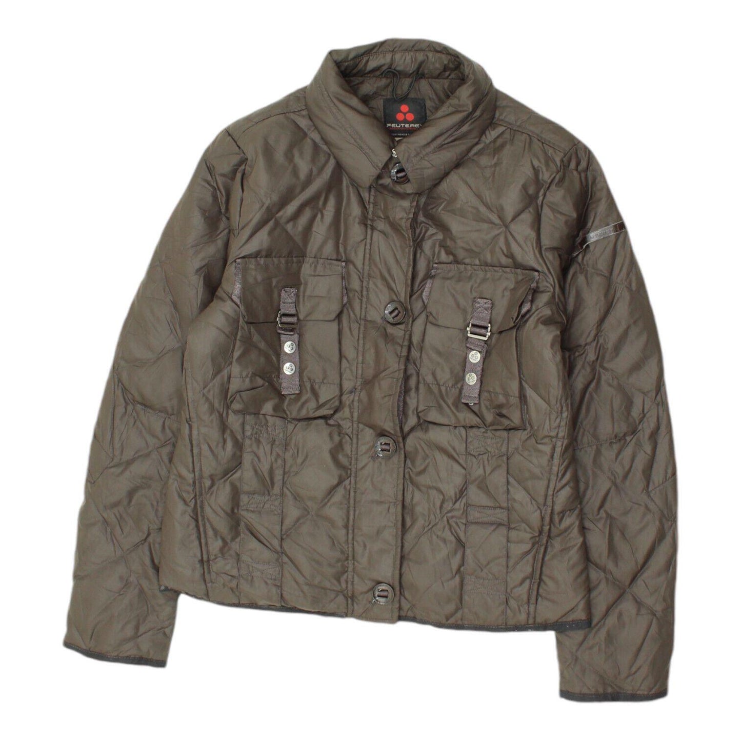 Peuterey Mens Brown Quilted Utility Jacket Vintage High End Designer Coat VTG Graphic Tee – Bold Style · Perfect For Daily Wear