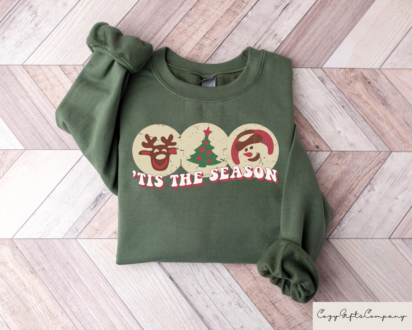 Retro Comfort Tis The Season Christmas Shirt Christmas Sugar Cookies Sweatshirt Christmas Cookies Matching Shirts Christmas Gifts Sweatshirt – Feel-Good Design · Perfect For Daily Wear