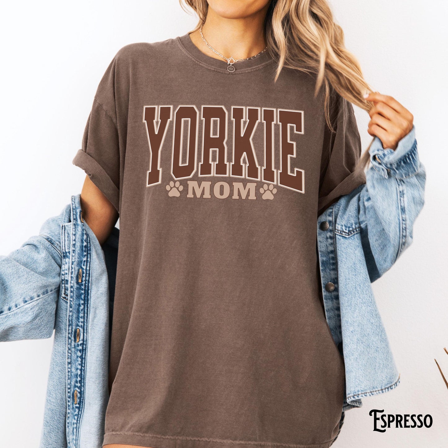 Yorkie Mom Shirt Yorkshire Terrier Mom Tee Dog Lover Tshirt Yorkie Varsity Shirt Trendy Yorkie Shirt Yorkie Owner Gift Graphic Tee – Easygoing Wear · Trending Graphic Apparel
