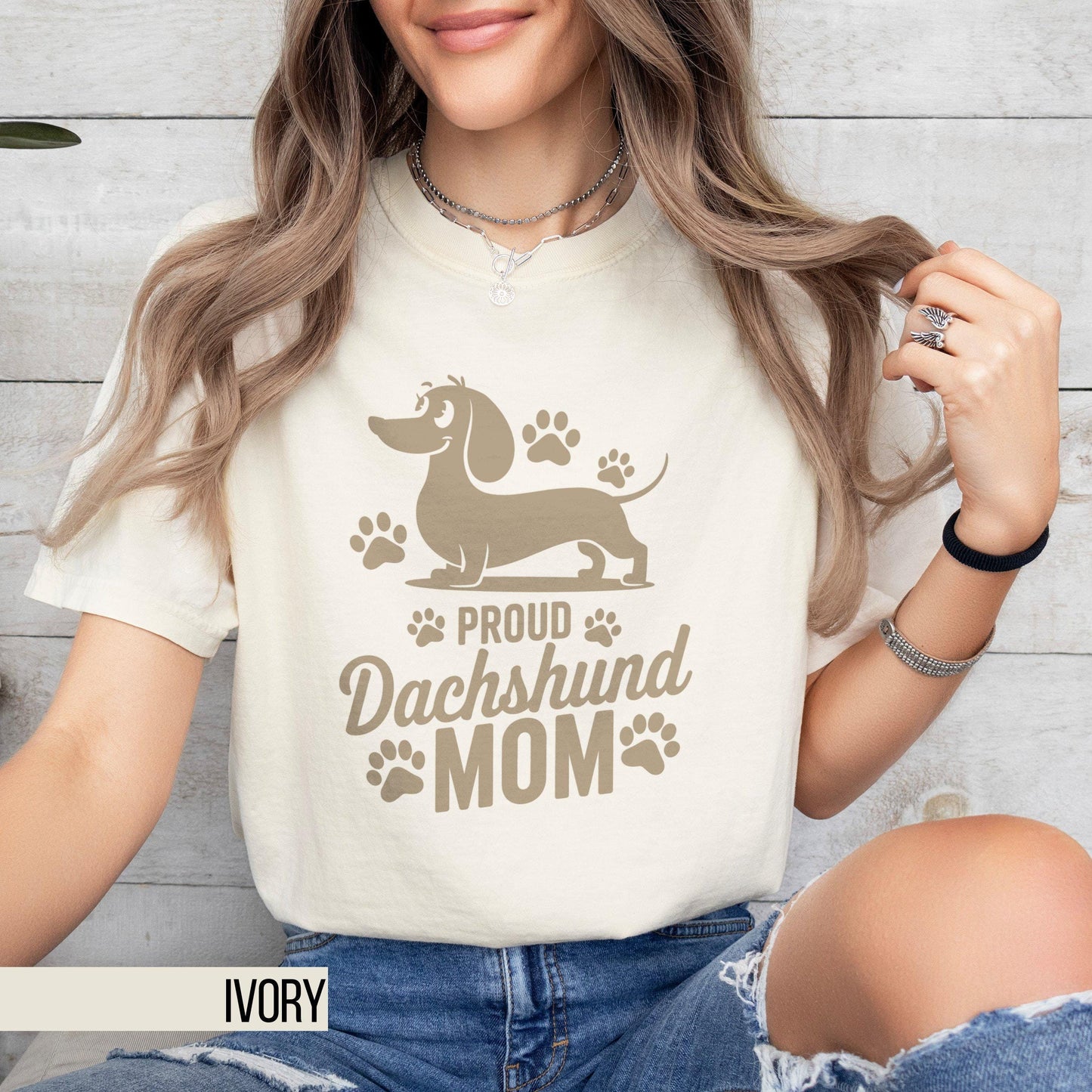 Proud Dachshund Mom Shirt Dog Lover Gift Cute Doxie Graphic Tee Funny Pet Lover T Shirt Mothers Day Dog Mama Shirt Wiener Dog T Shirt Graphic Tee – Bold Style · Perfect For Daily Wear