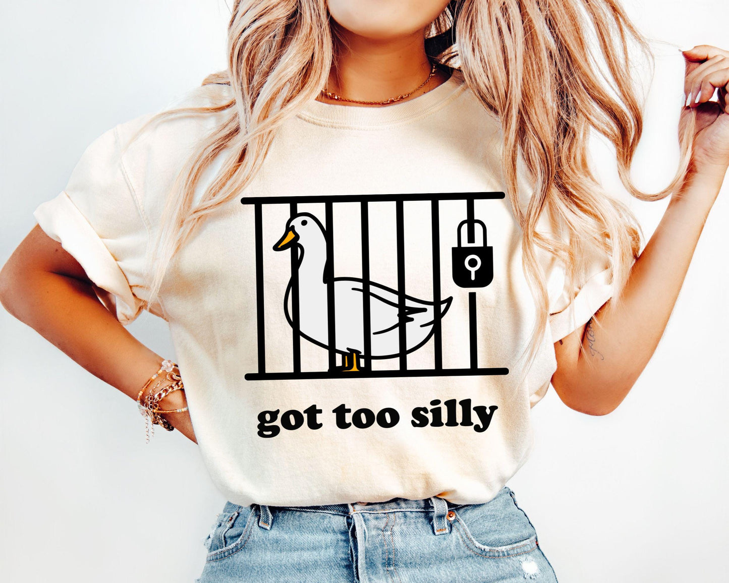 Silly Goose Shirt Got Too Silly T Shirt Cozy Goose Crewneck Aesthetic Woman Sweatshirt Silly Goose Tee Funny Trendy FriendGift for Her Sweatshirt – Feel-Good Design · Trending Graphic Apparel