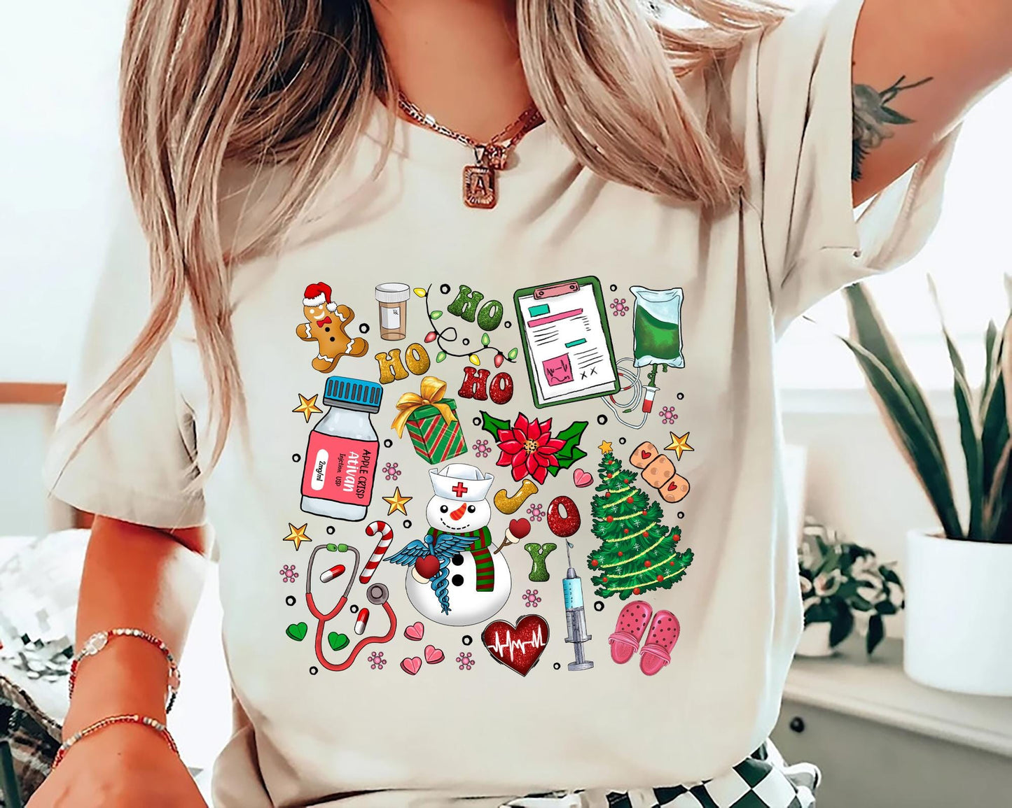 Funny Nurse Christmas Shirt Festive Nurse Holiday Tee Cute School Nurse Christmas Tshirt Unique Nurse Holiday T Shirt Perfect Gift for Nurse Graphic Tee – Aesthetic Look · Top Pick For Any Outfit