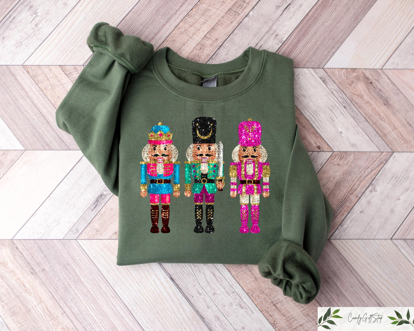Retro Nutcracker Sweatshirt 90s Christmas Nutcracker Shirt Christmas Gift Faux Sequin Shirt Womens Christmas Xmas Holiday Hoodie Hoodie – Everyday Comfort · Must-Have Style