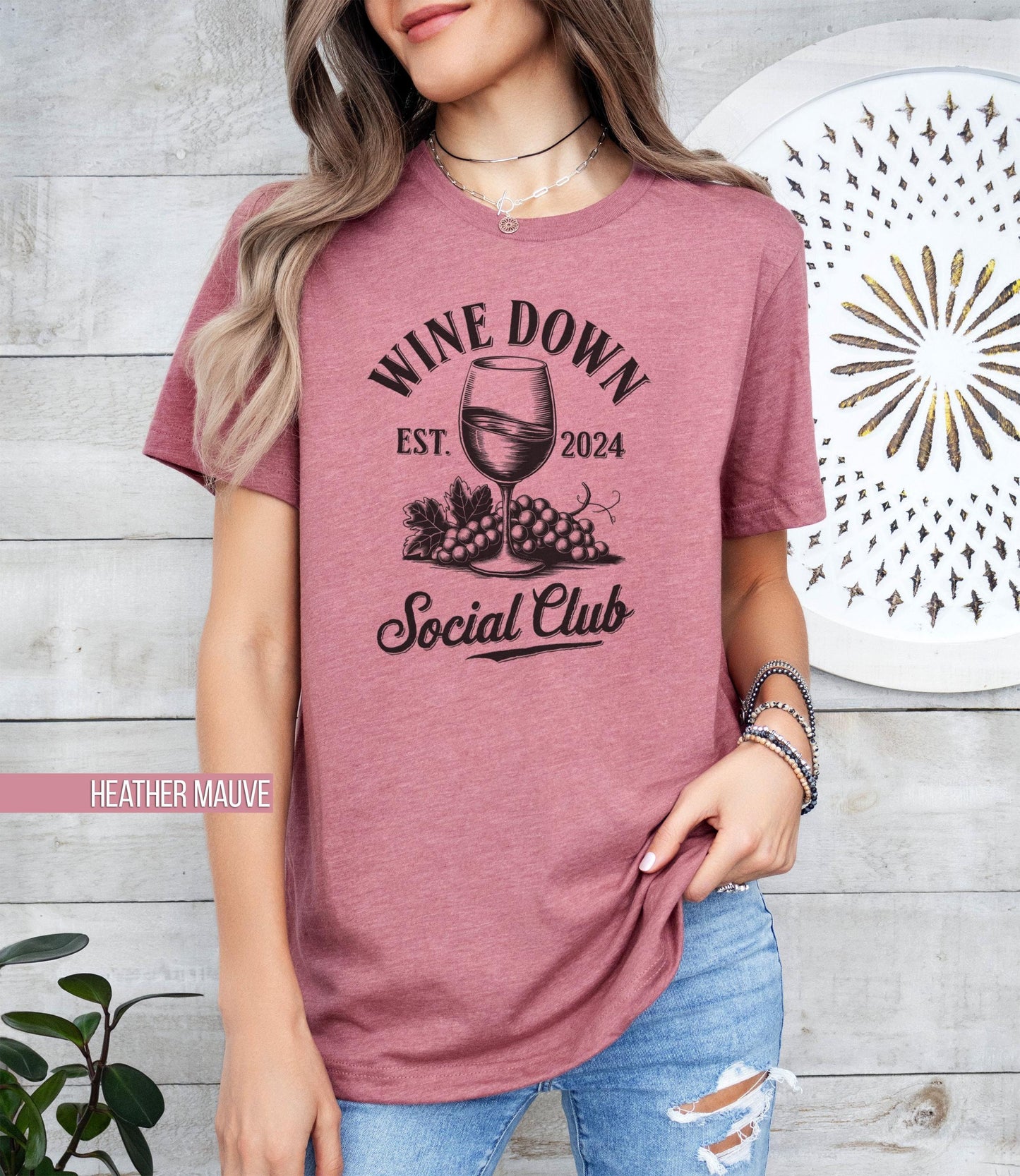 Wine Down Social Club T Shirt Vintage Style Graphic Tee Fun Winery Shirt Casual Wine Lovers T Shirt Unique Unisex Gift Idea Graphic Tee – Premium Graphic · Perfect For Daily Wear