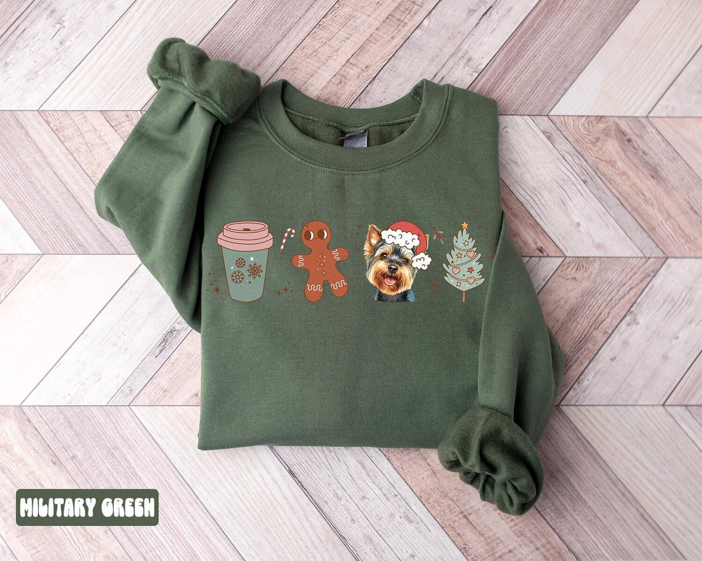 Yorkie Dog Mom Christmas Sweatshirt Yorkshire Terrier Sweatshirt Gifts for Women Jumper Shirt Crewneck Long Sleeve Cozy Sweatshirt – Soft Feel · Trending Graphic Apparel