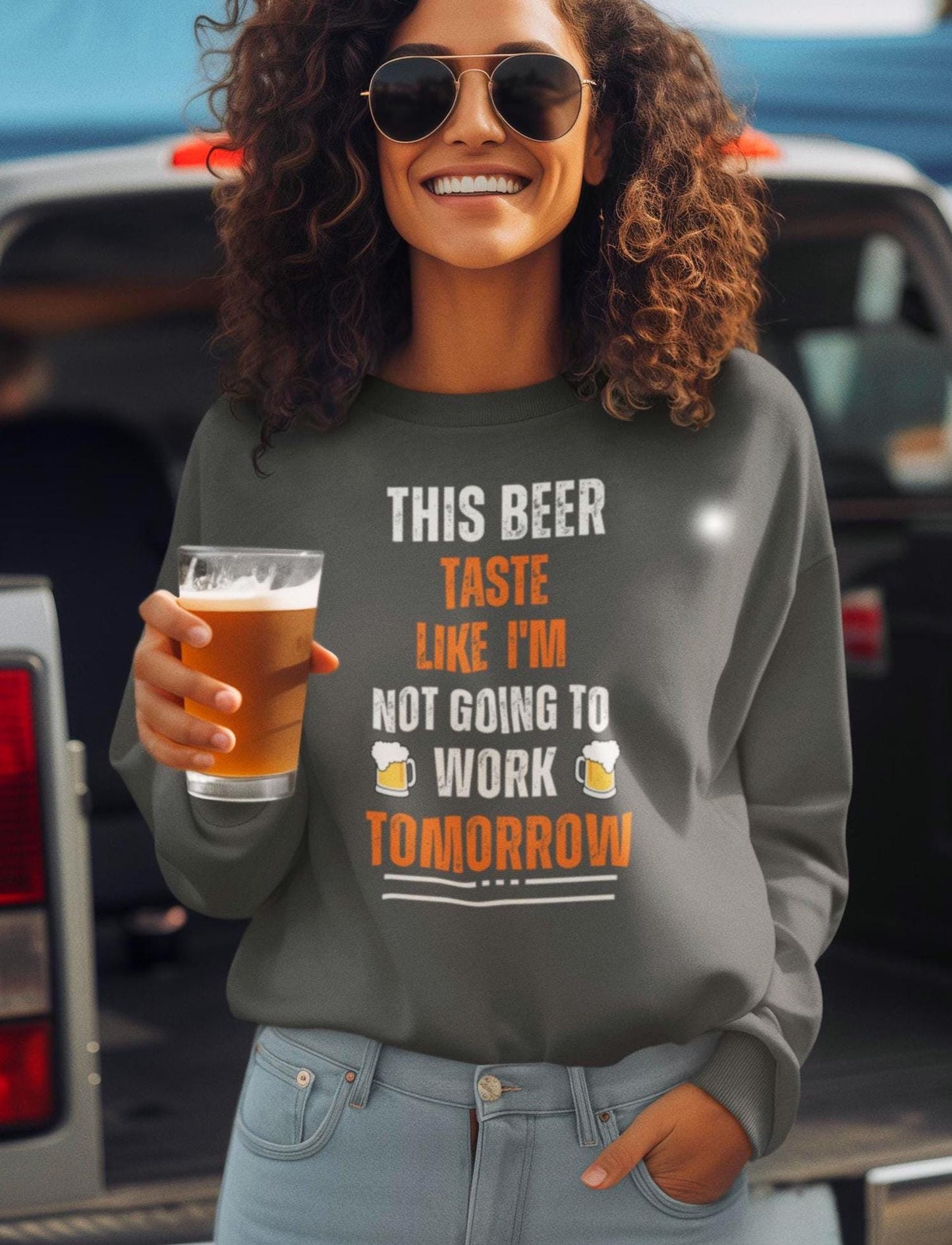 Beer Party Sweatshirt Funny Beer Drinking Sweatshirt Party Pullover Unisex Heavy Blend Shirt Game Day Apparel Funny Gift Sweatshirt – Feel-Good Design · Trending Graphic Apparel